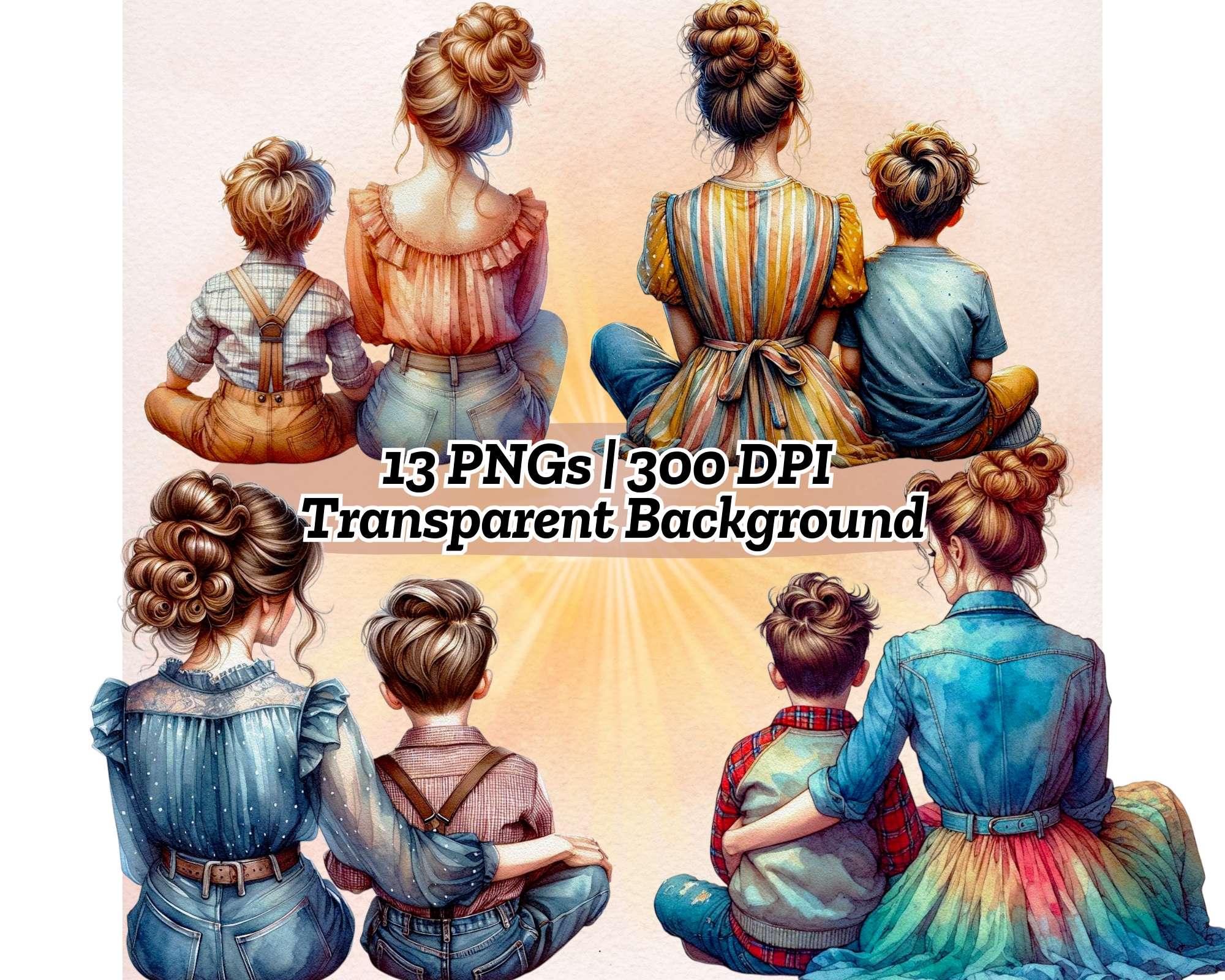 Retro Mother and Son