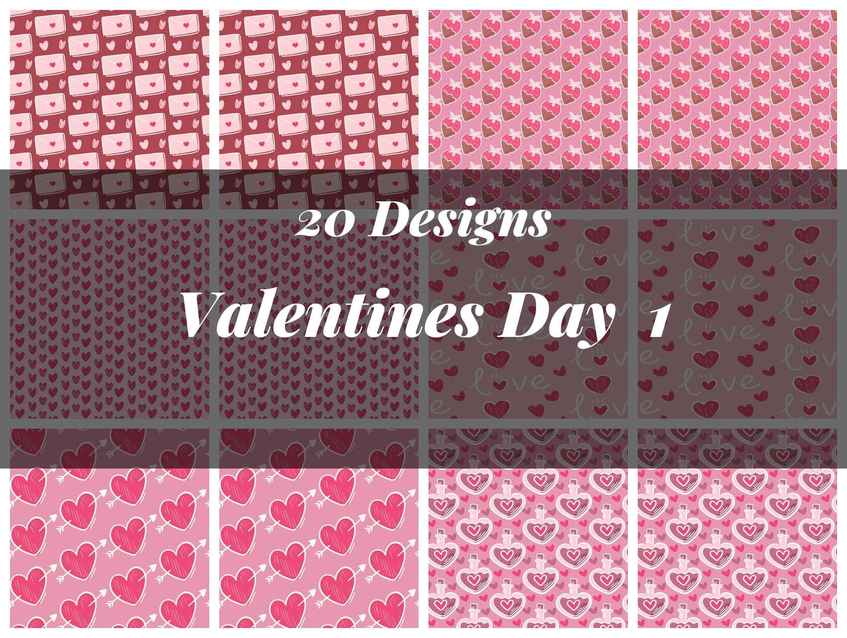 Valentines Day Seamless Digital Paper