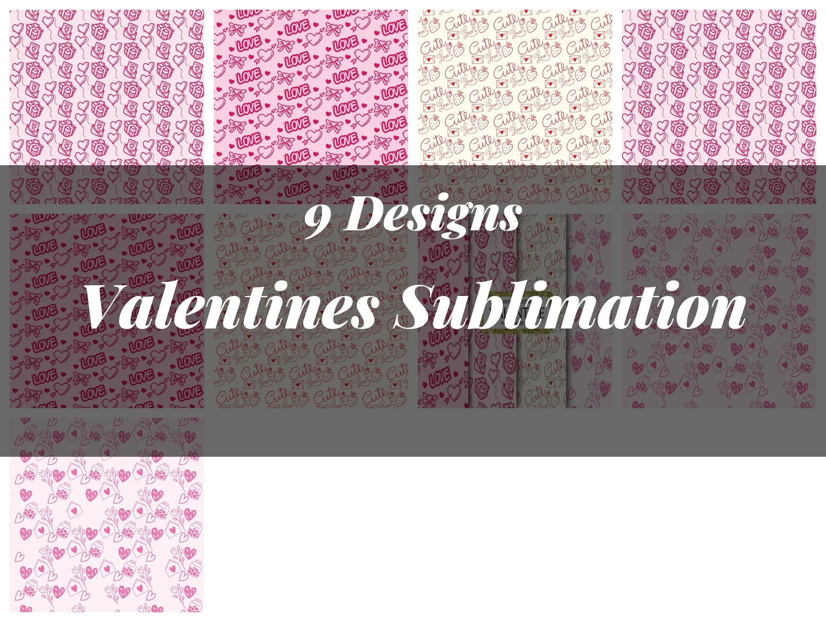 Valentines Sublimation Digital Paper