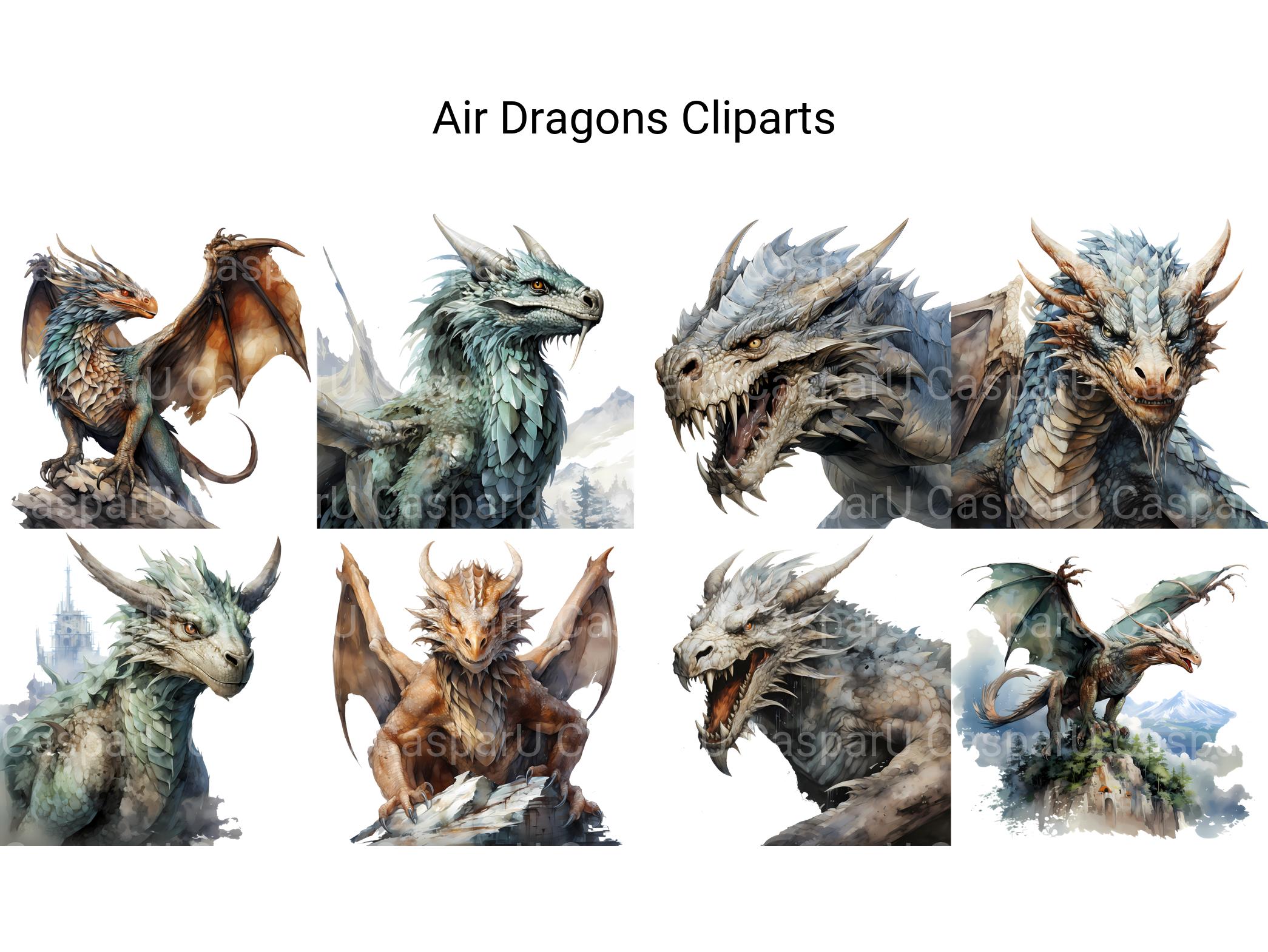 Air Dragons Clipart - CraftNest