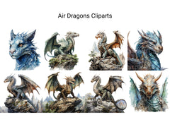 Air Dragons Clipart - CraftNest