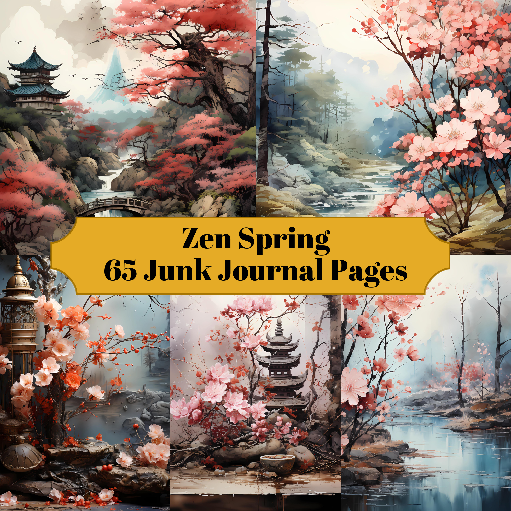 Zen Spring Junk Journal Pages - CraftNest
