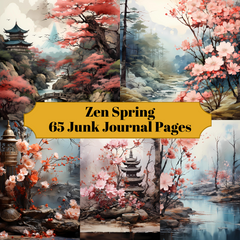 Zen Spring Junk Journal Pages - CraftNest