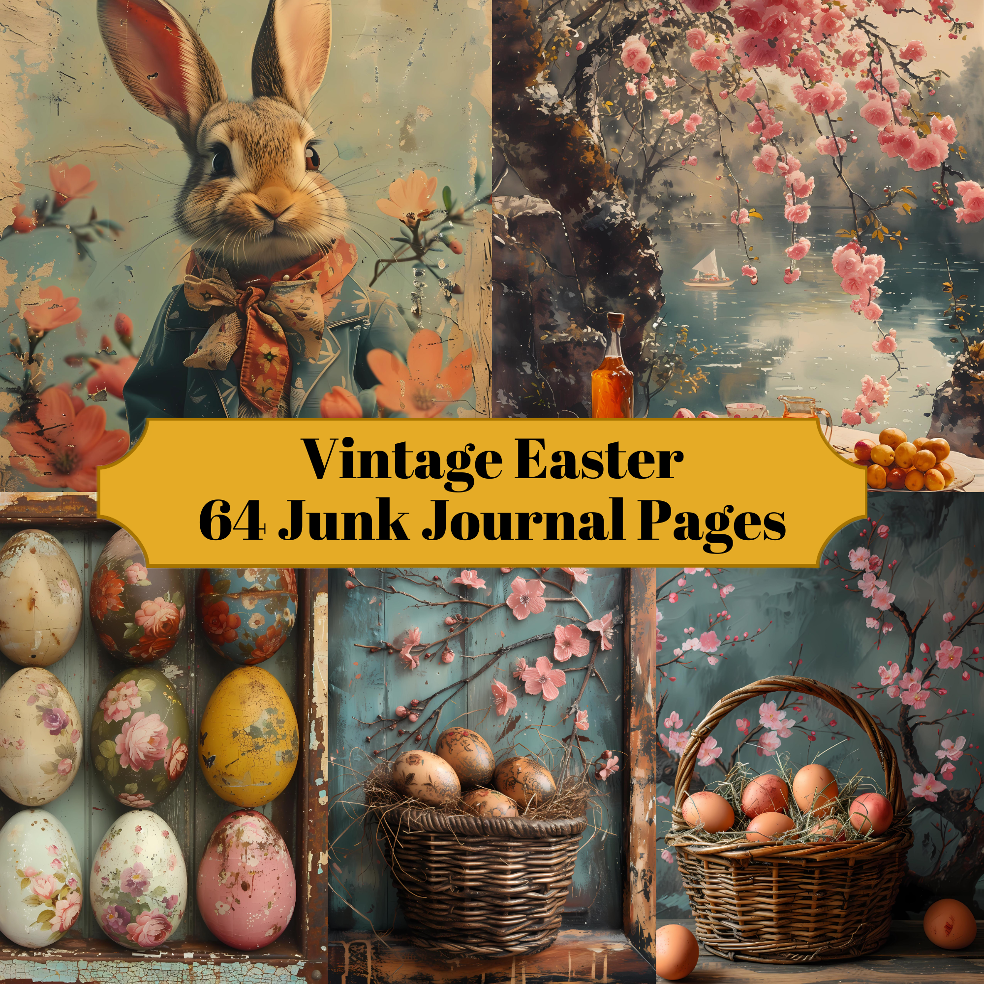 Vintage Easter Junk Journal Pages - CraftNest