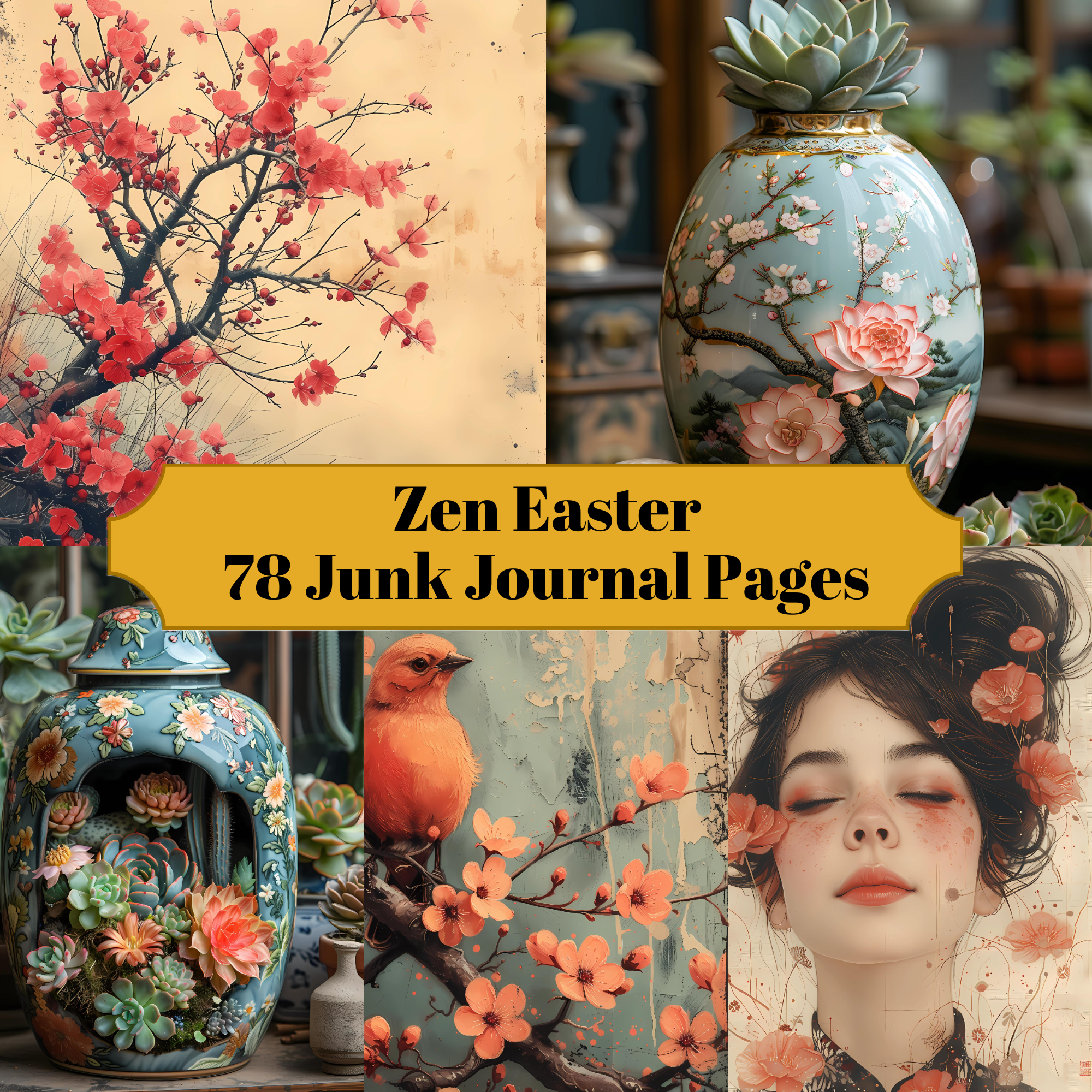 Zen Easter Junk Journal Pages - CraftNest