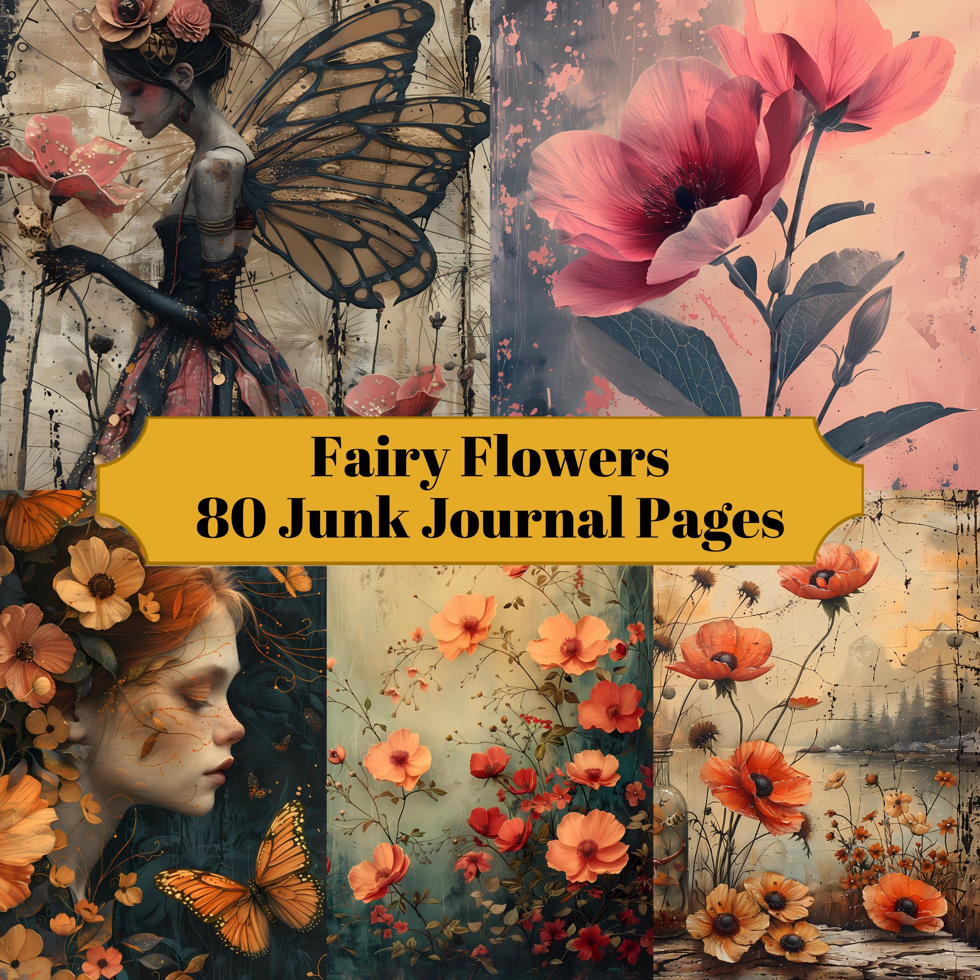 Fairy Flowers Junk Journal Pages - CraftNest