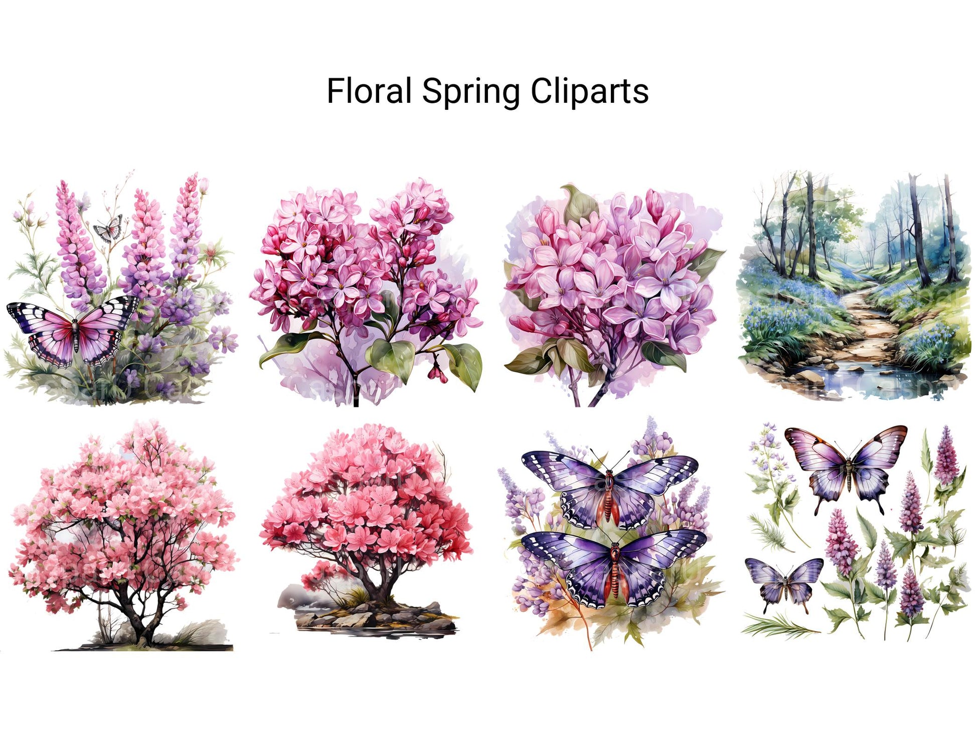 Floral Spring Clipart - CraftNest