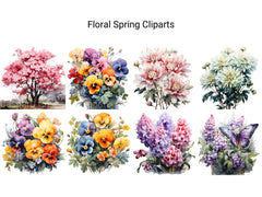 Floral Spring Clipart - CraftNest