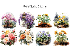 Floral Spring Clipart - CraftNest