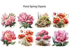 Floral Spring Clipart - CraftNest