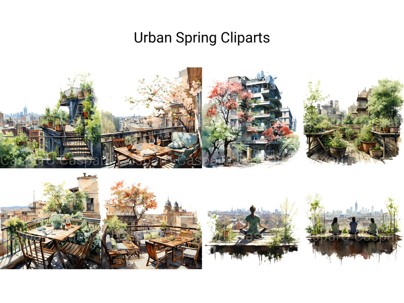 Urban Spring Clipart - CraftNest