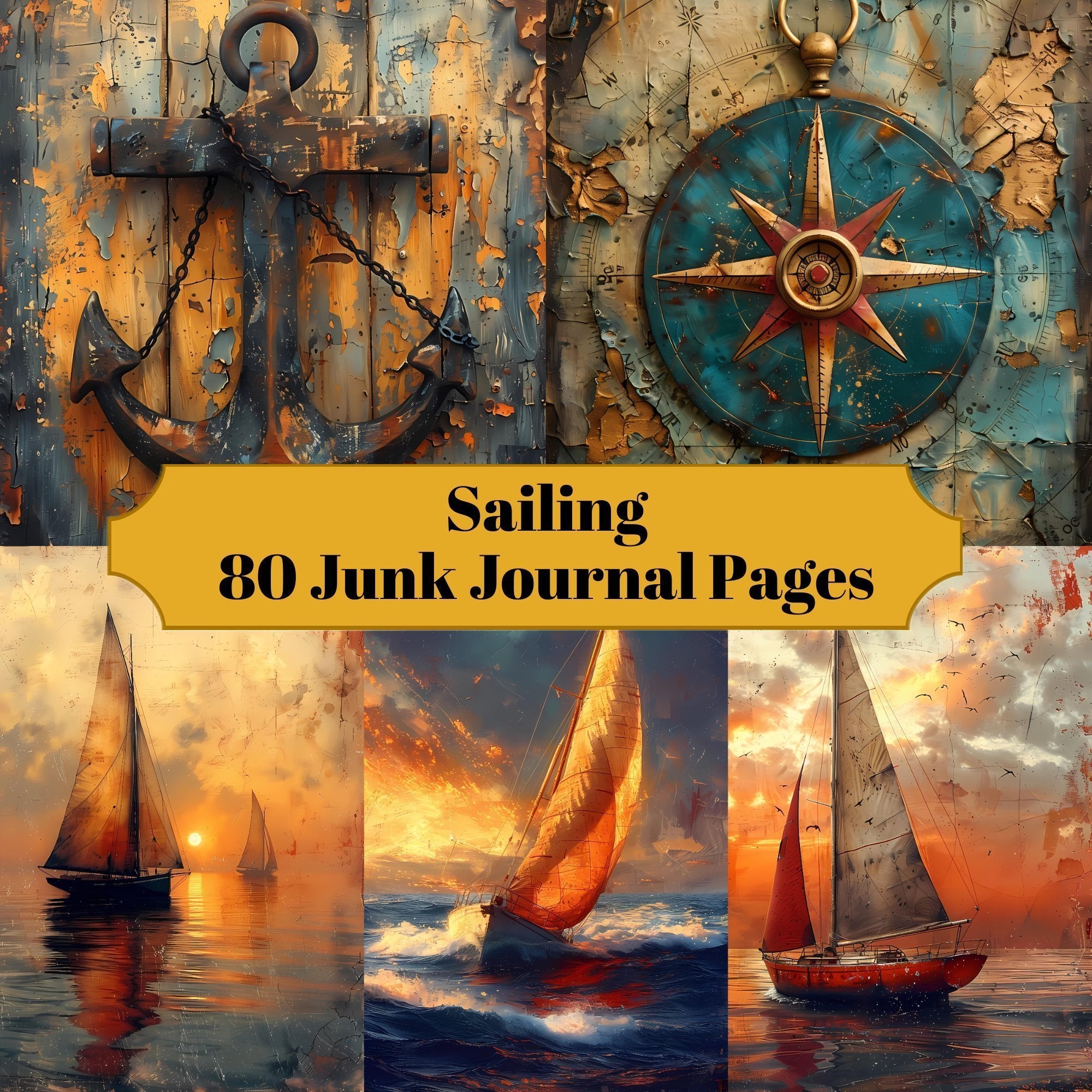 Sailing Junk Journal Pages