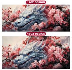 Japanese Art Style Dragons Mug Wrap - CraftNest