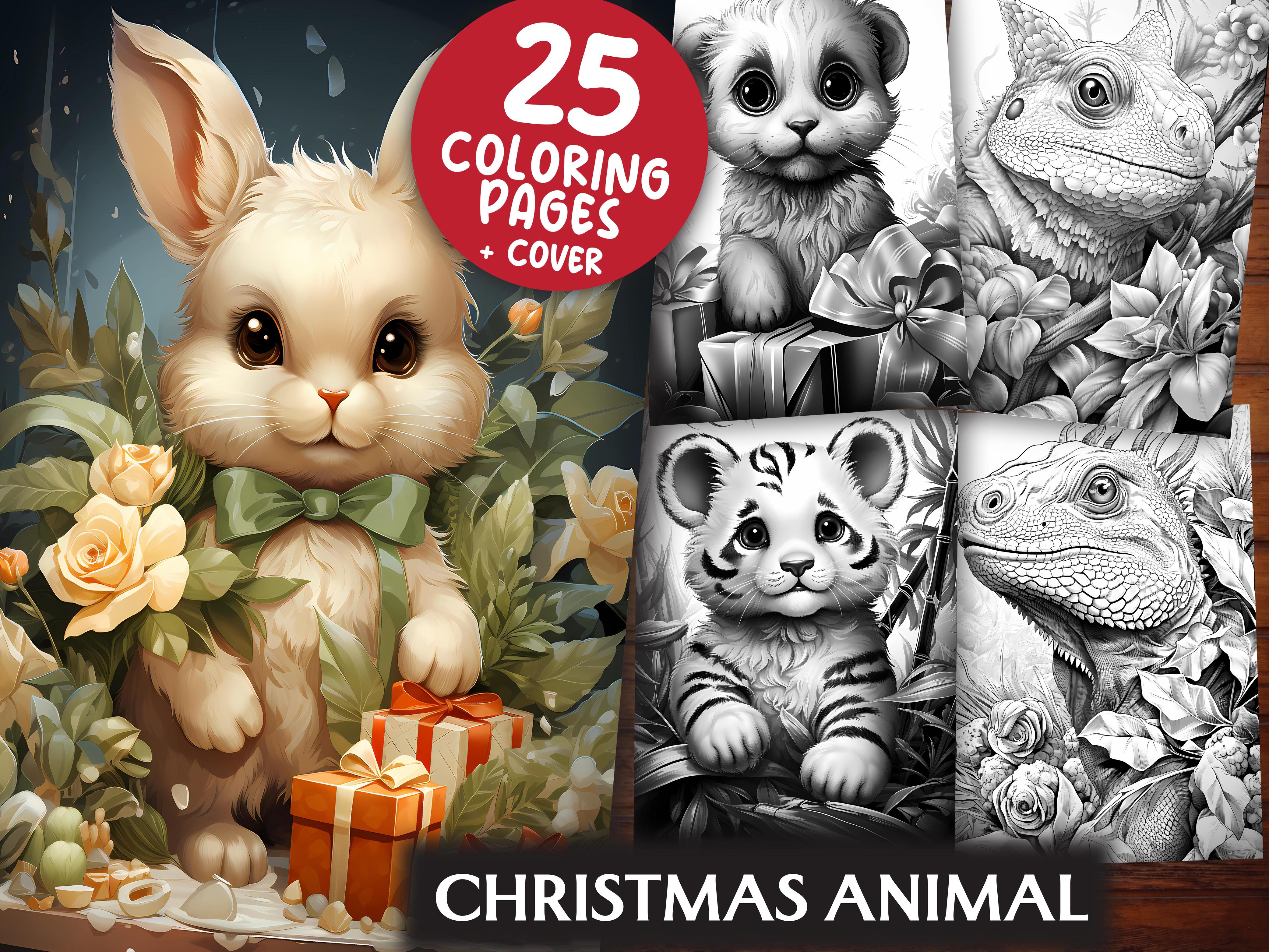 Christmas Animals Coloring Books - CraftNest