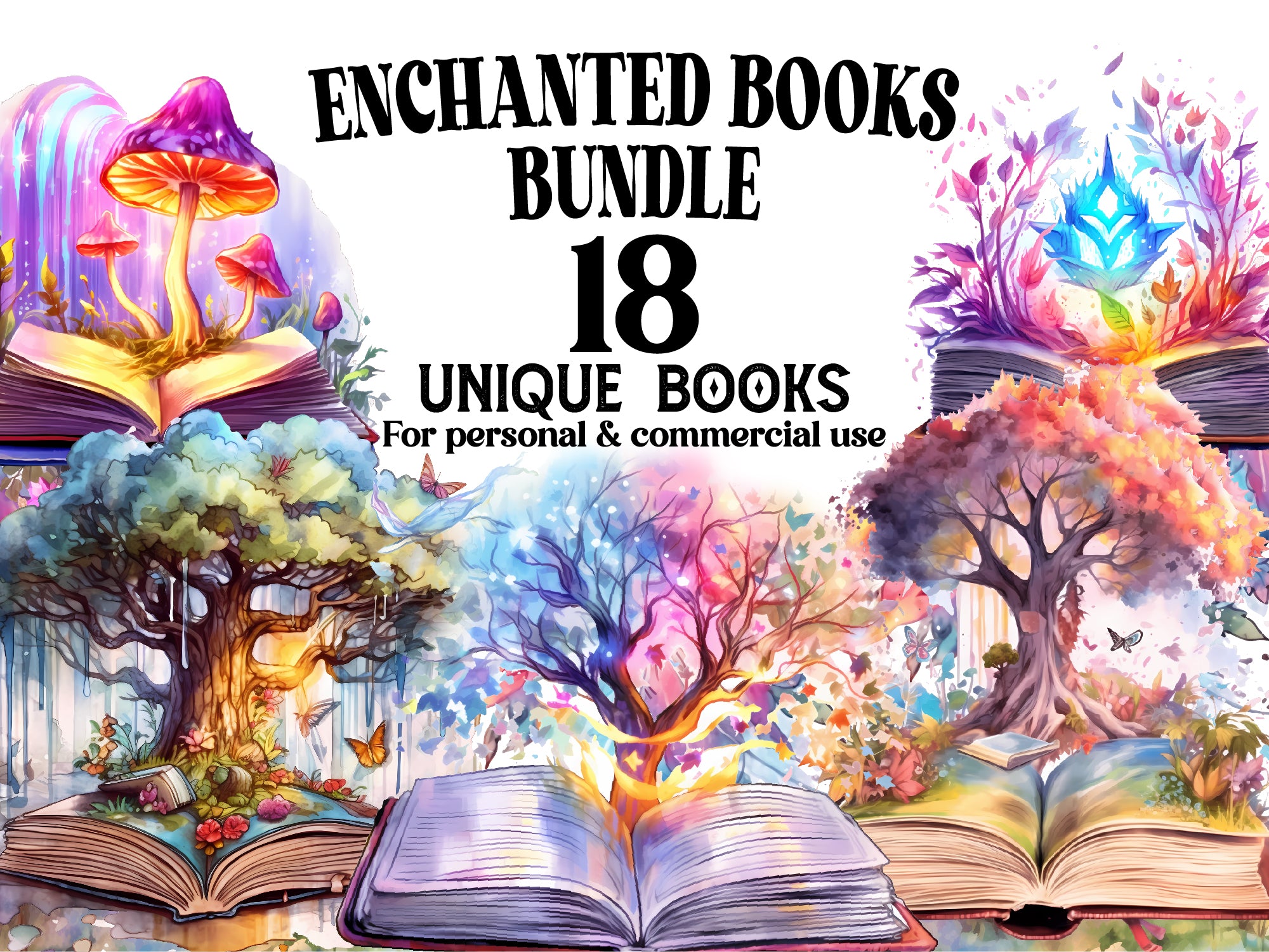 Enchanted Books Clipart - CraftNest