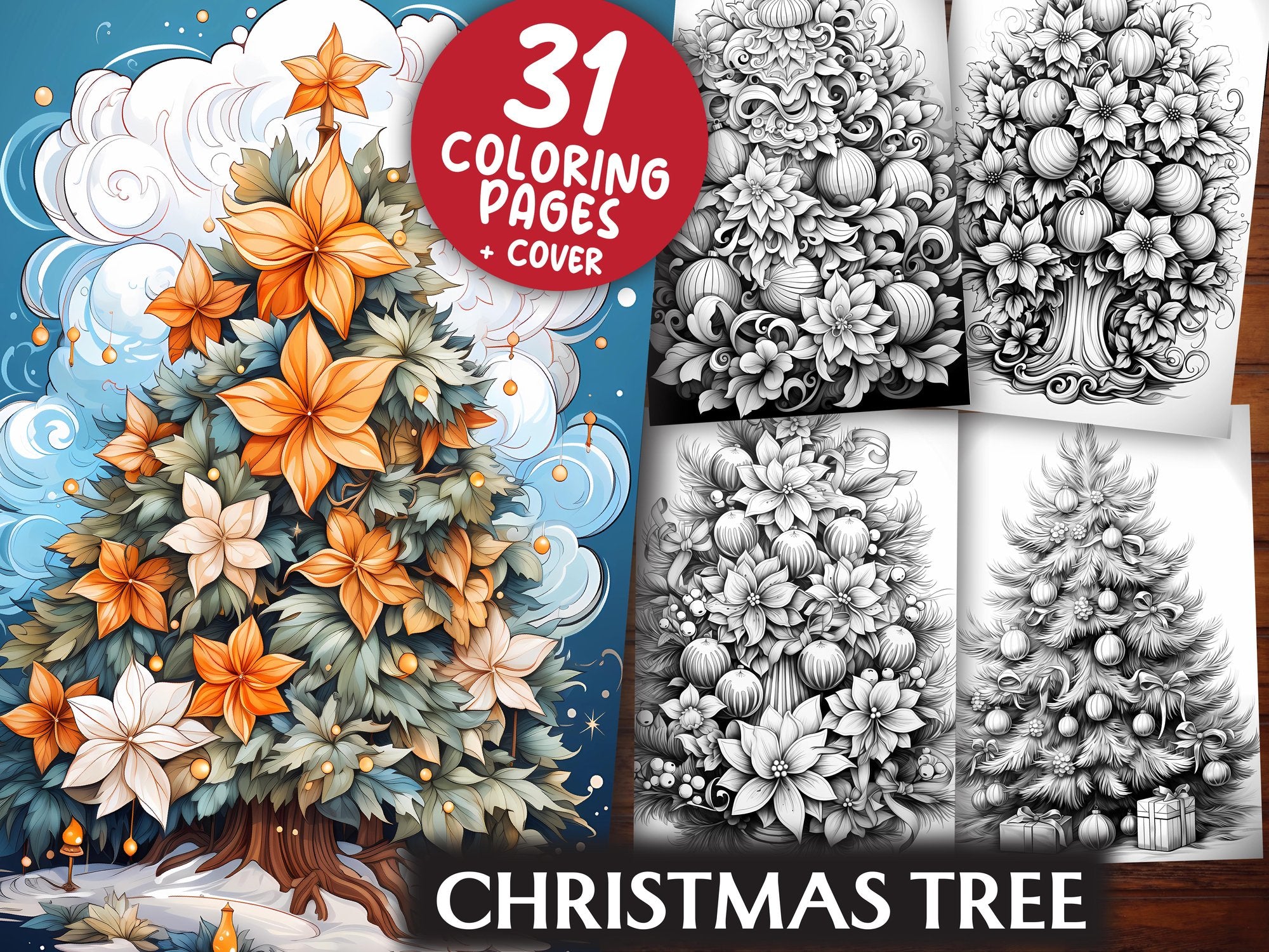 Christmas Tree Coloring Books - CraftNest