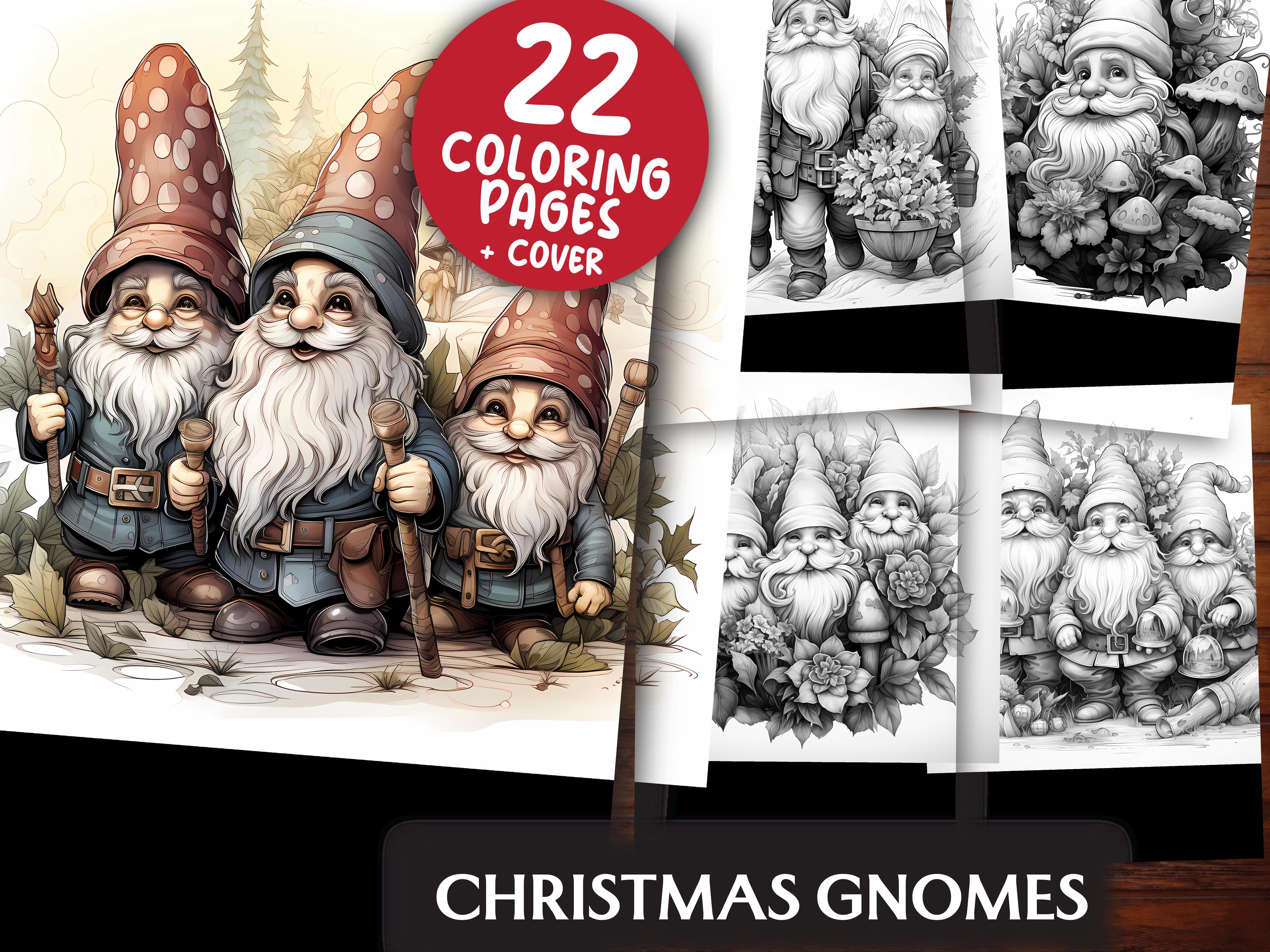 Christmas Gnomes Coloring Books - CraftNest