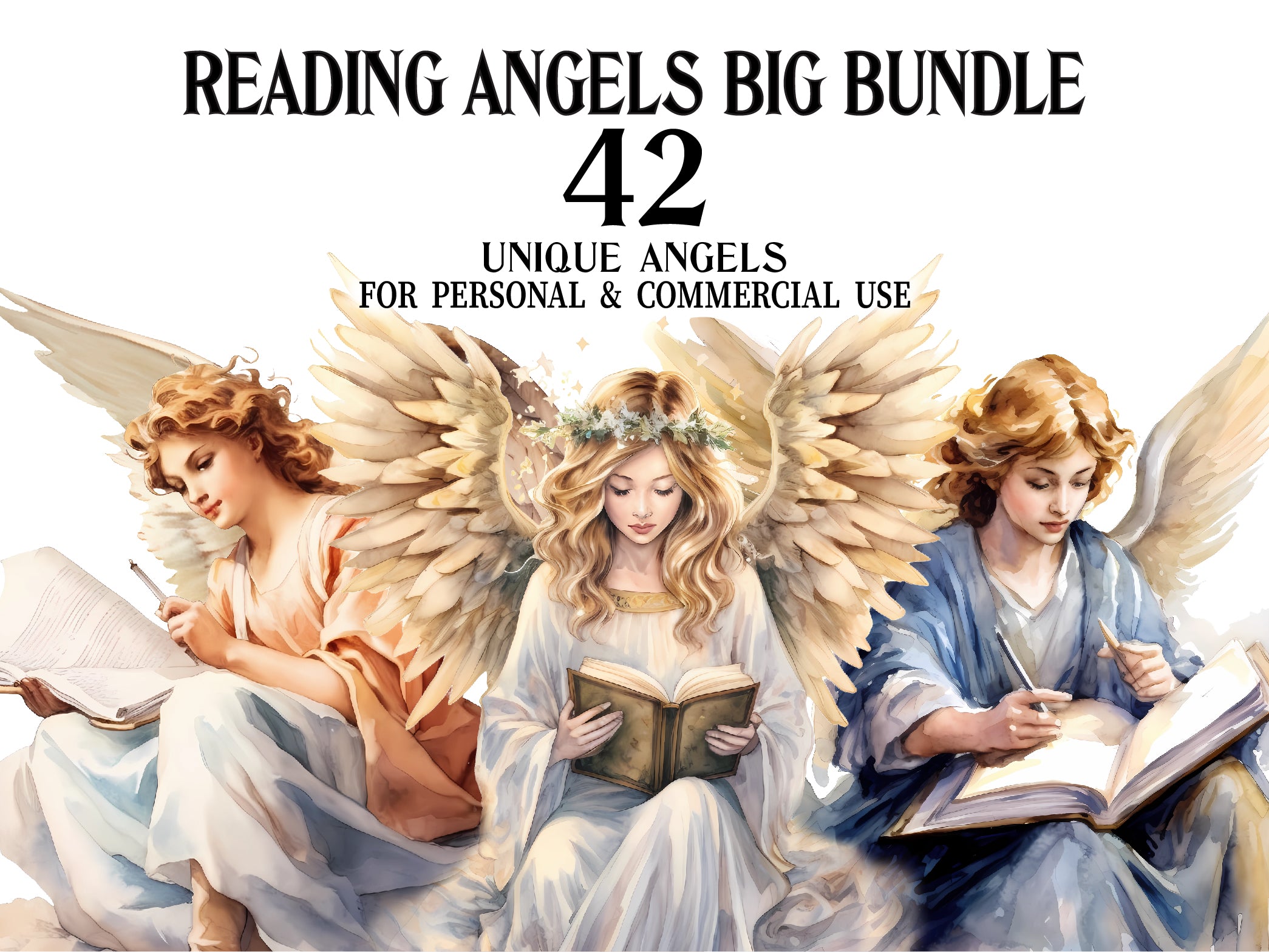 Reading Angels Clipart - CraftNest
