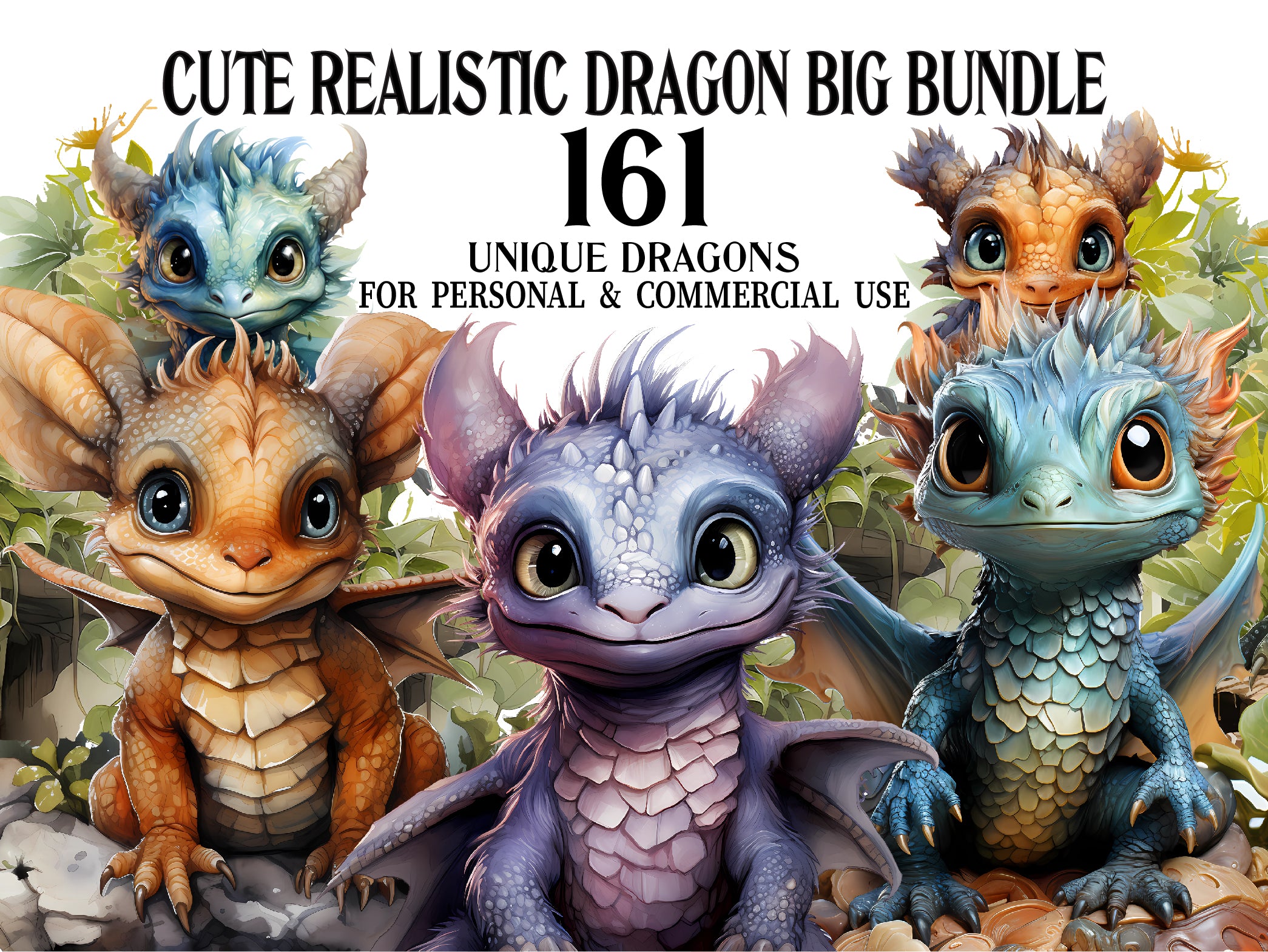 Cute Realistic Dragon Clipart - CraftNest