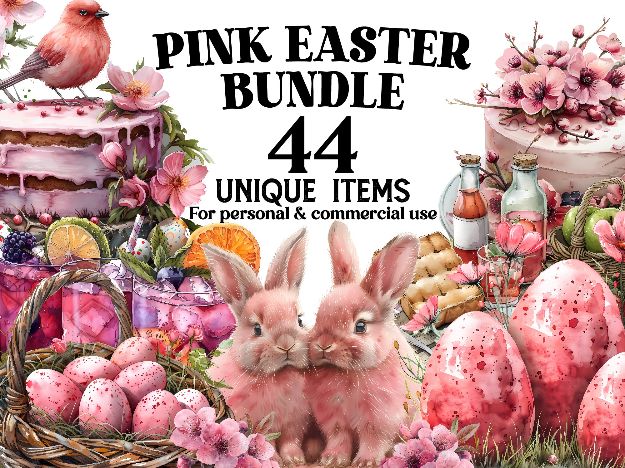Pink Easter Clipart - CraftNest