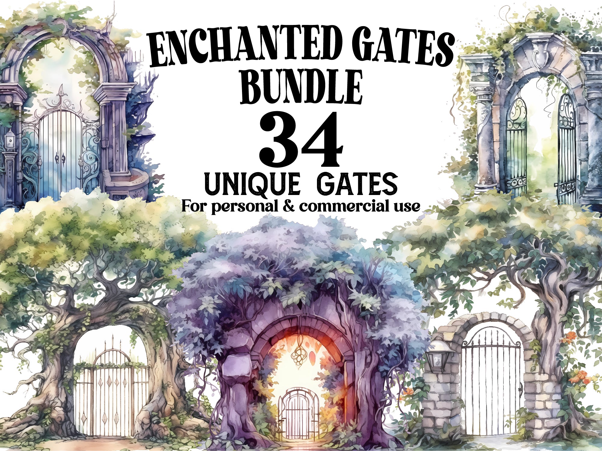 Enchanted Gates Clipart - CraftNest