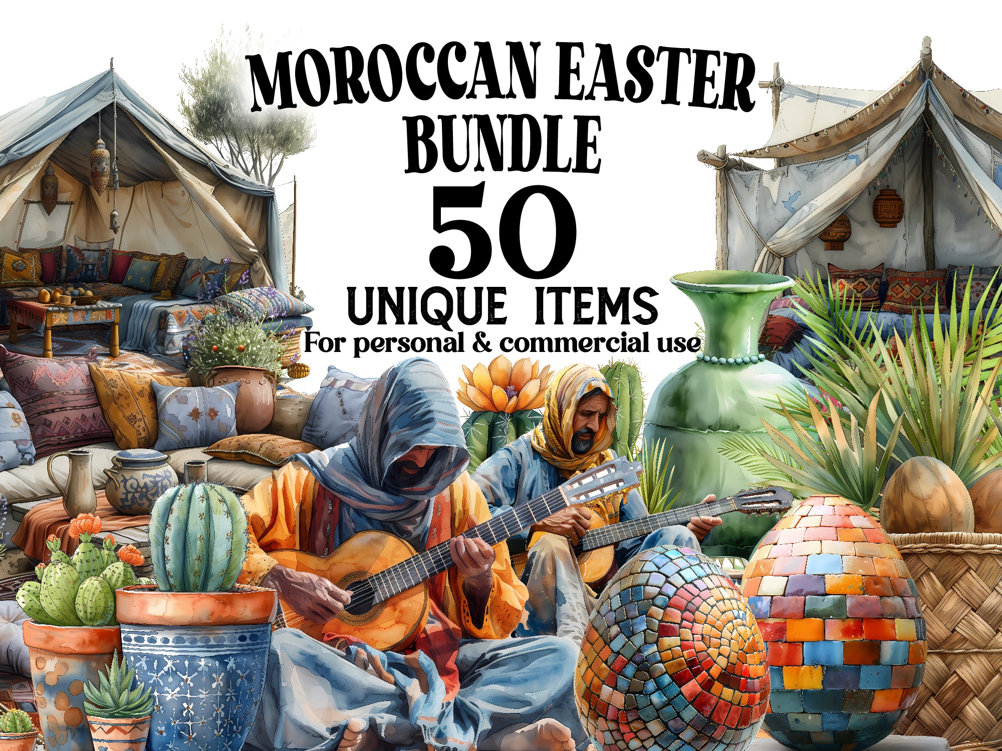 Moroccan Easter Clipart - CraftNest