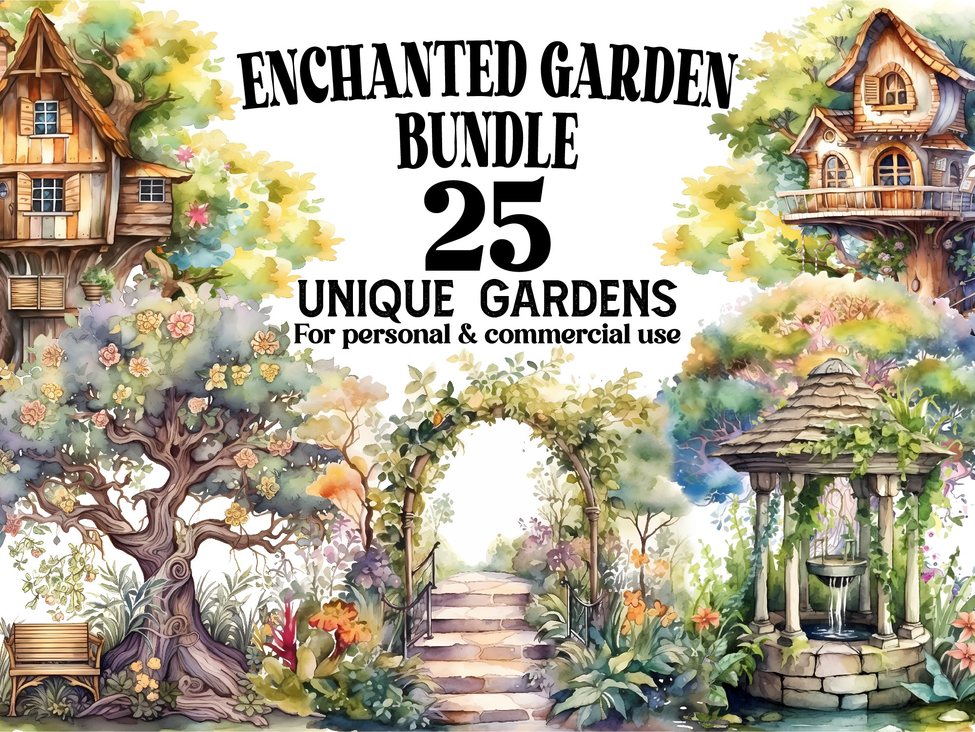 Enchanted Garden Clipart - CraftNest