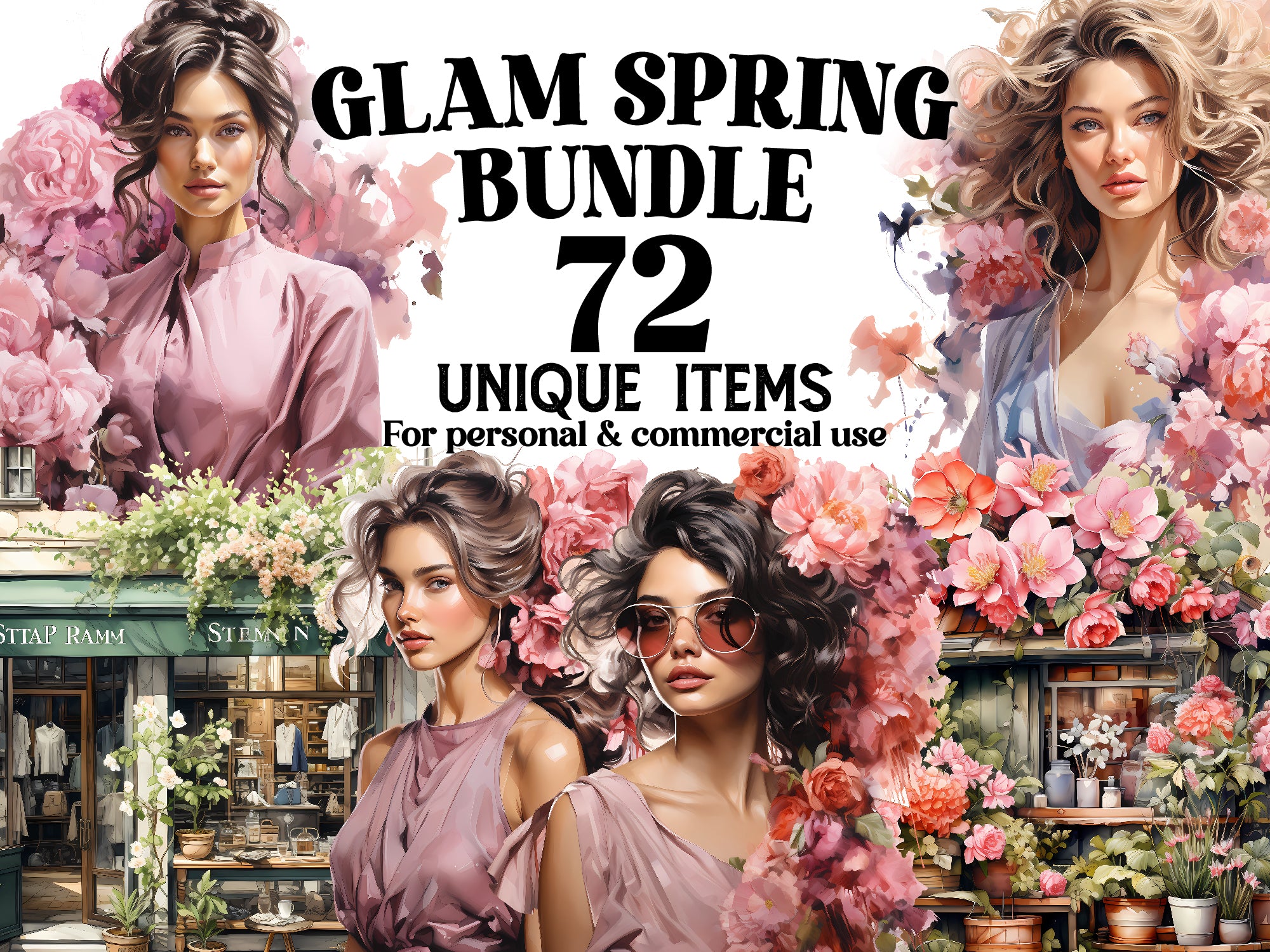 Glam Spring Clipart - CraftNest