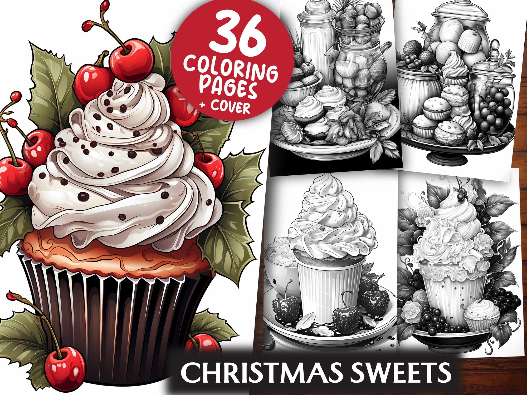 Christmas Sweets Coloring Books - CraftNest