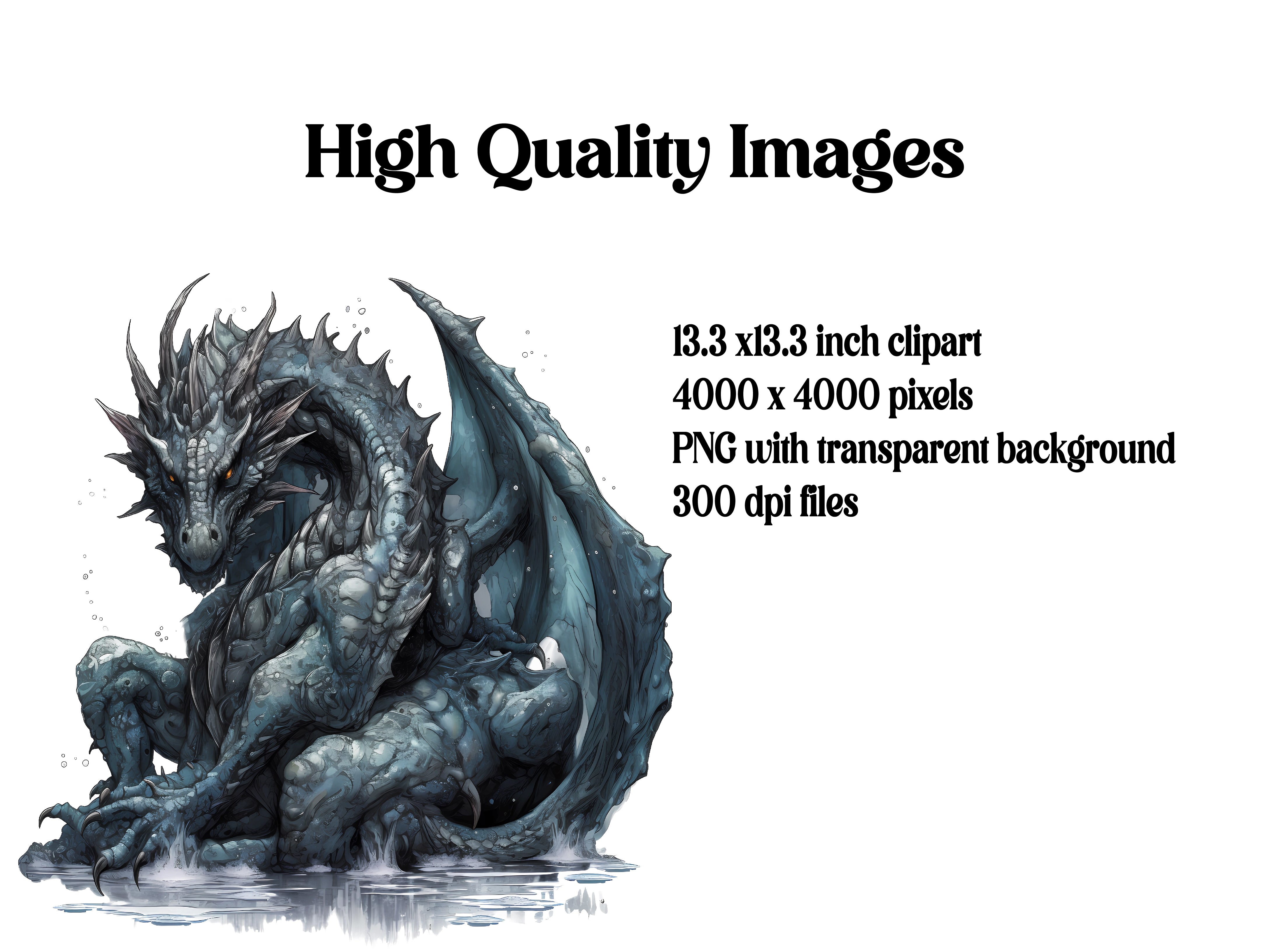 Dark Fantasy Dragons Clipart - CraftNest