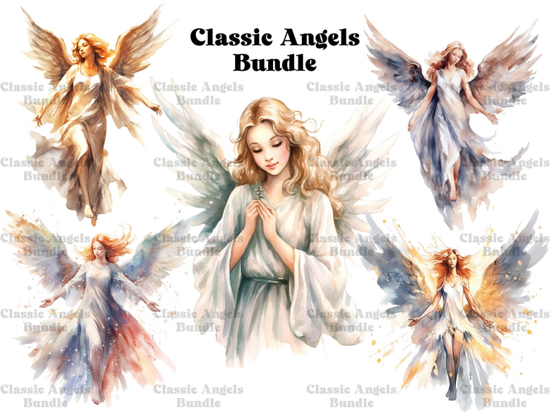 Classic Angels Clipart - CraftNest