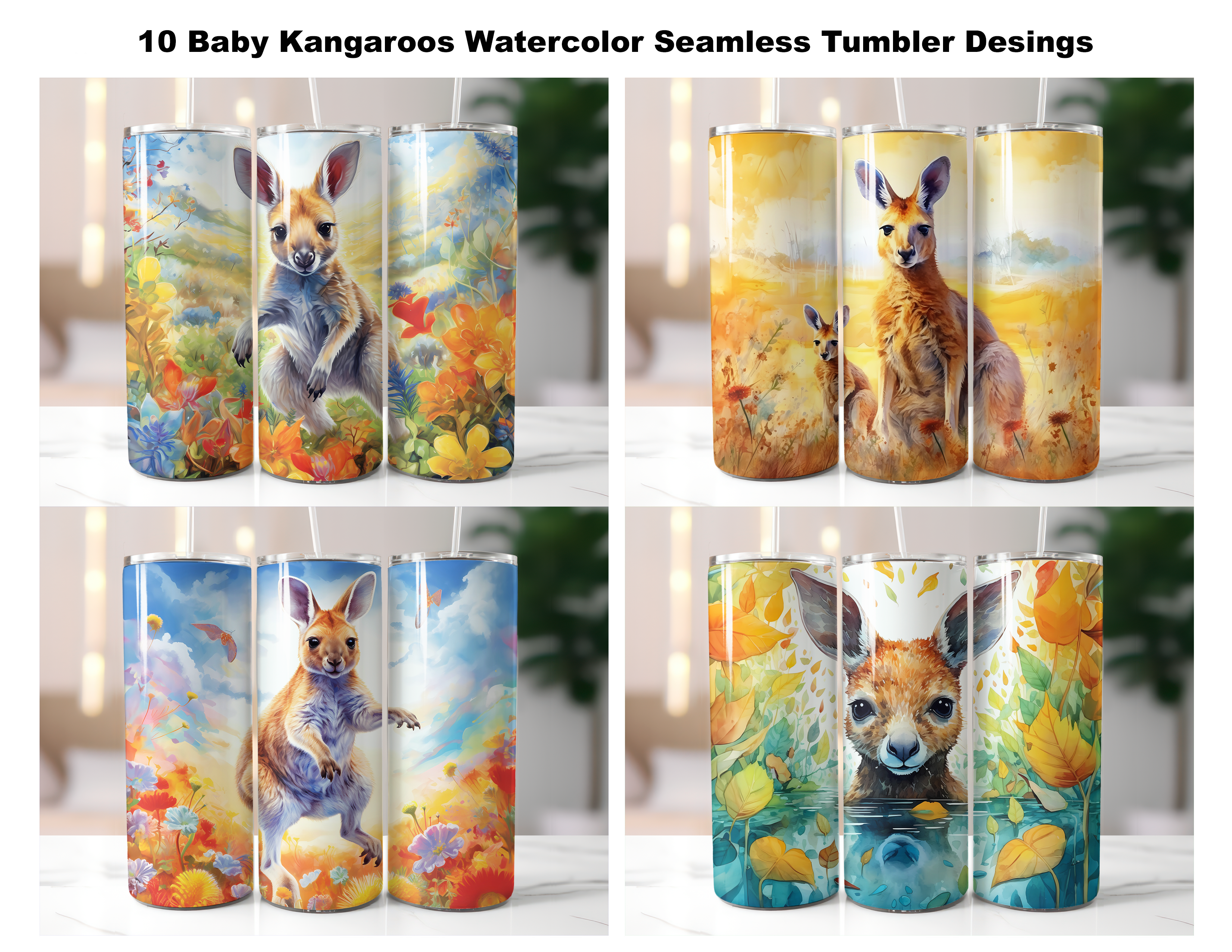 Baby Kangaroos Tumbler Wrap - CraftNest