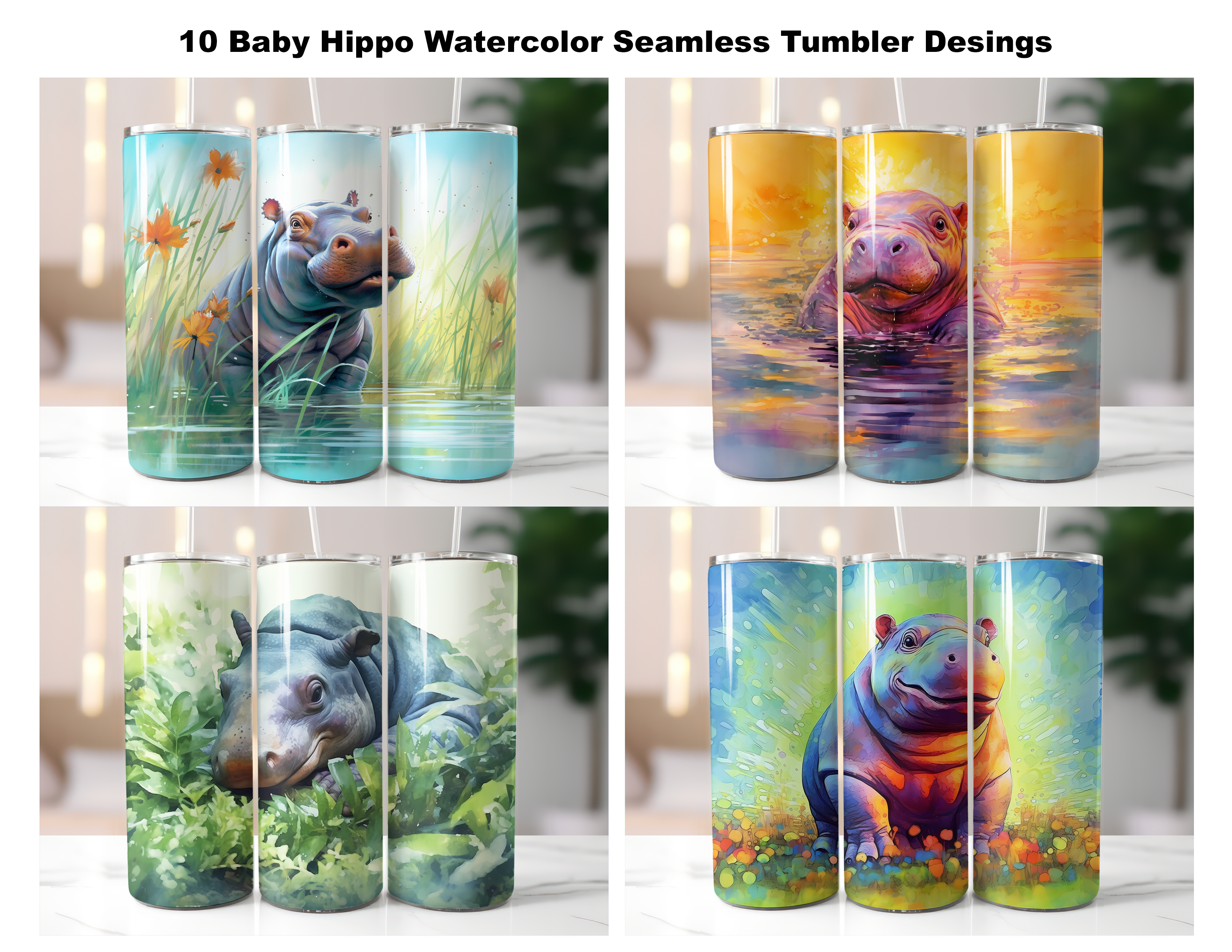 Baby Hippo Tumbler Wrap - CraftNest