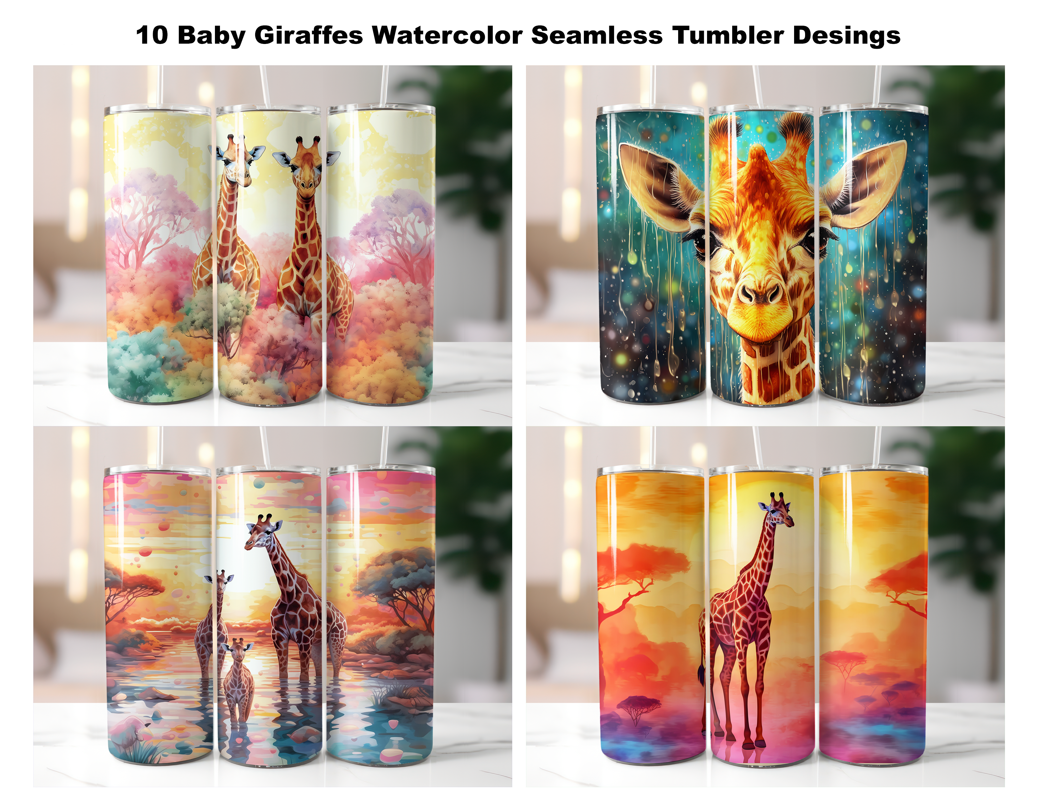 Baby Giraffes Tumbler Wrap - CraftNest