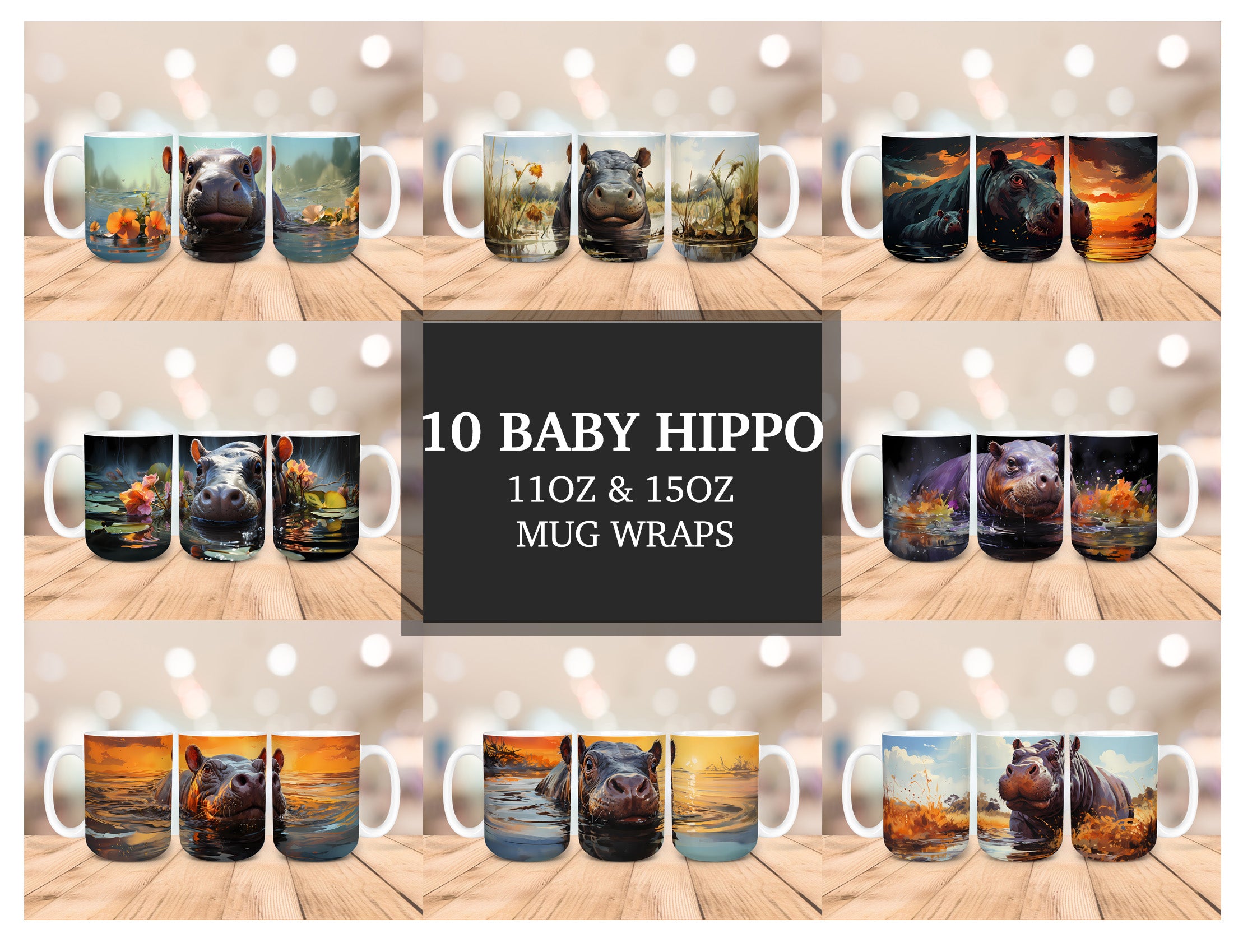 Baby Hippo Mug Wrap - CraftNest