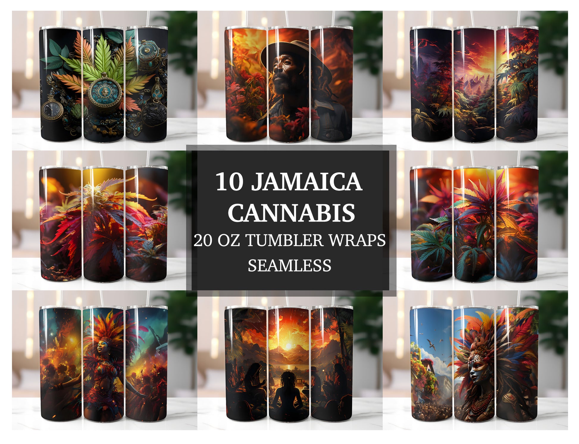 Jamaica Cannabis Tumbler Wrap - CraftNest