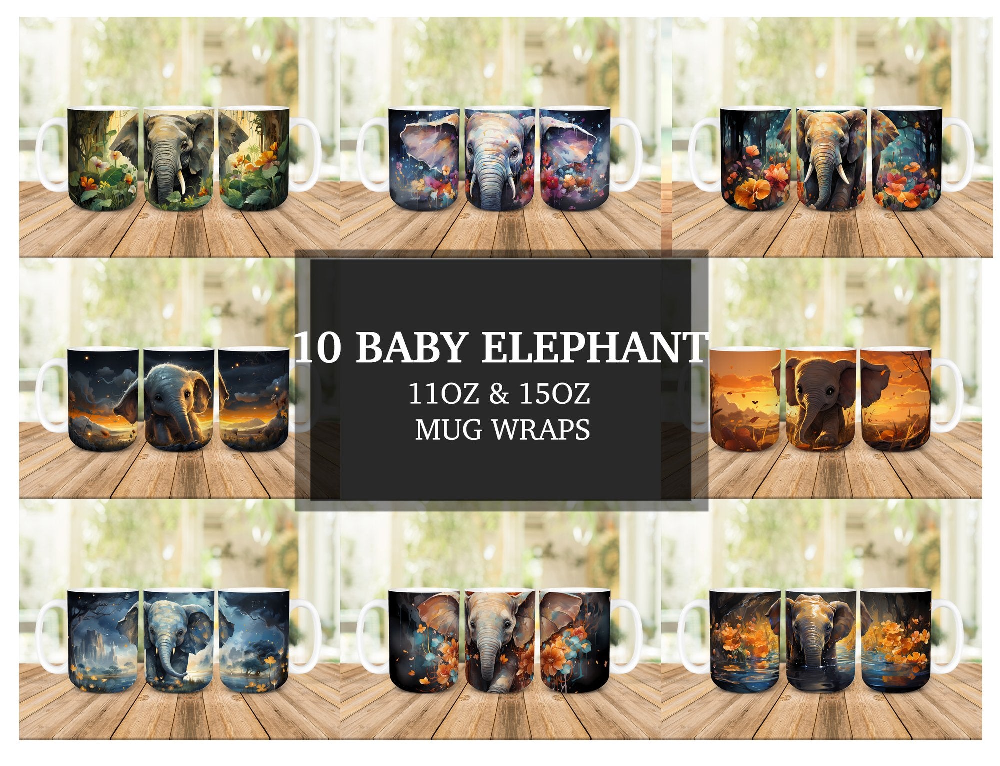 Baby Elephant Mug Wrap - CraftNest