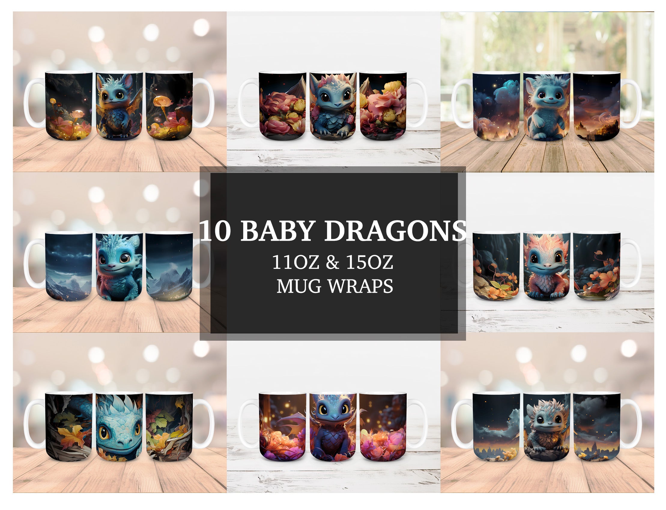Baby Dragons Mug Wrap - CraftNest