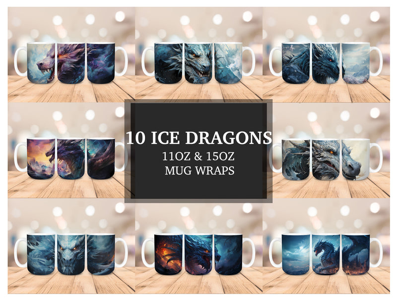 Ice Dragon Mug Wrap - CraftNest