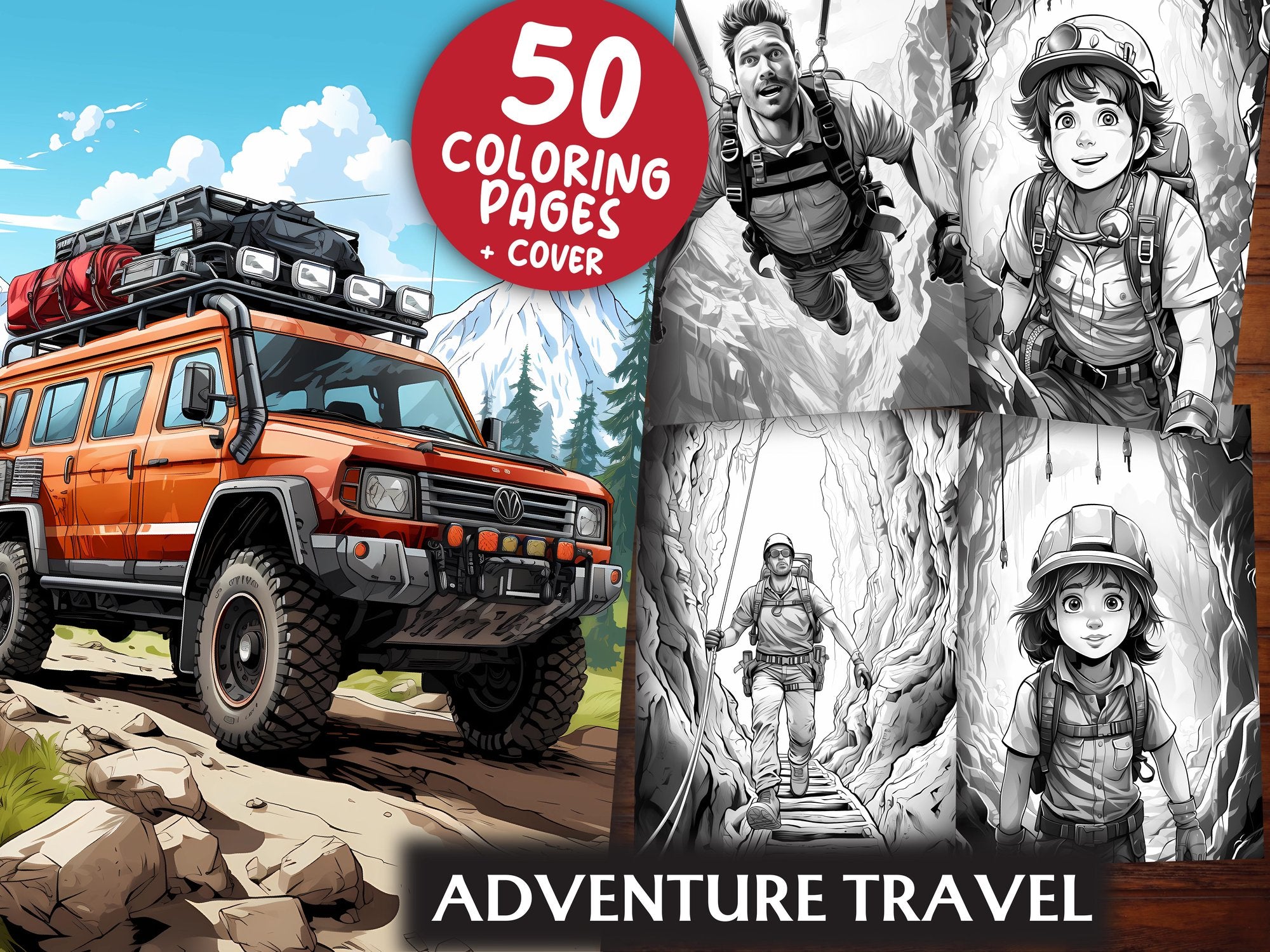 Adventure Travel Coloring Books - CraftNest