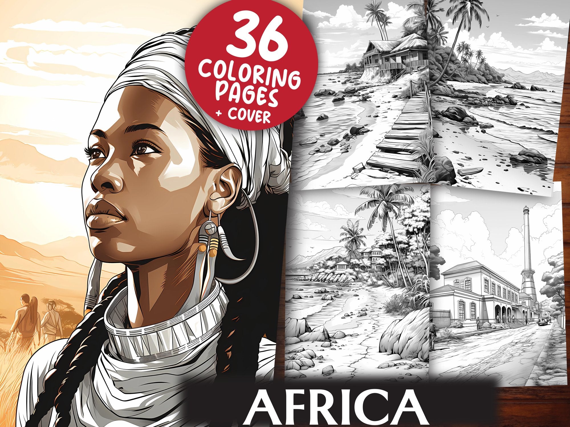 Africa Coloring Books - CraftNest
