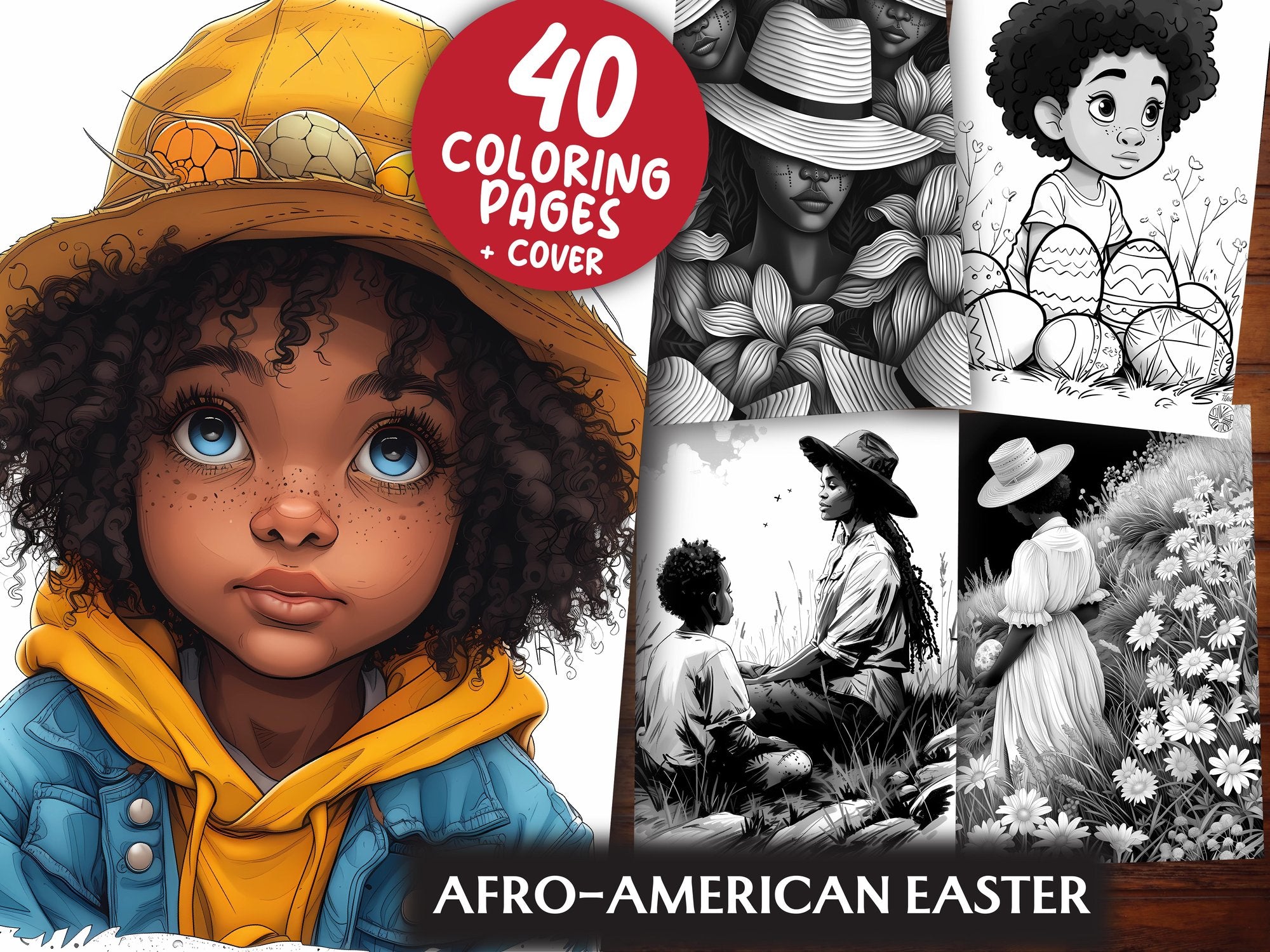 Afro-American Easter Coloring Books - CraftNest