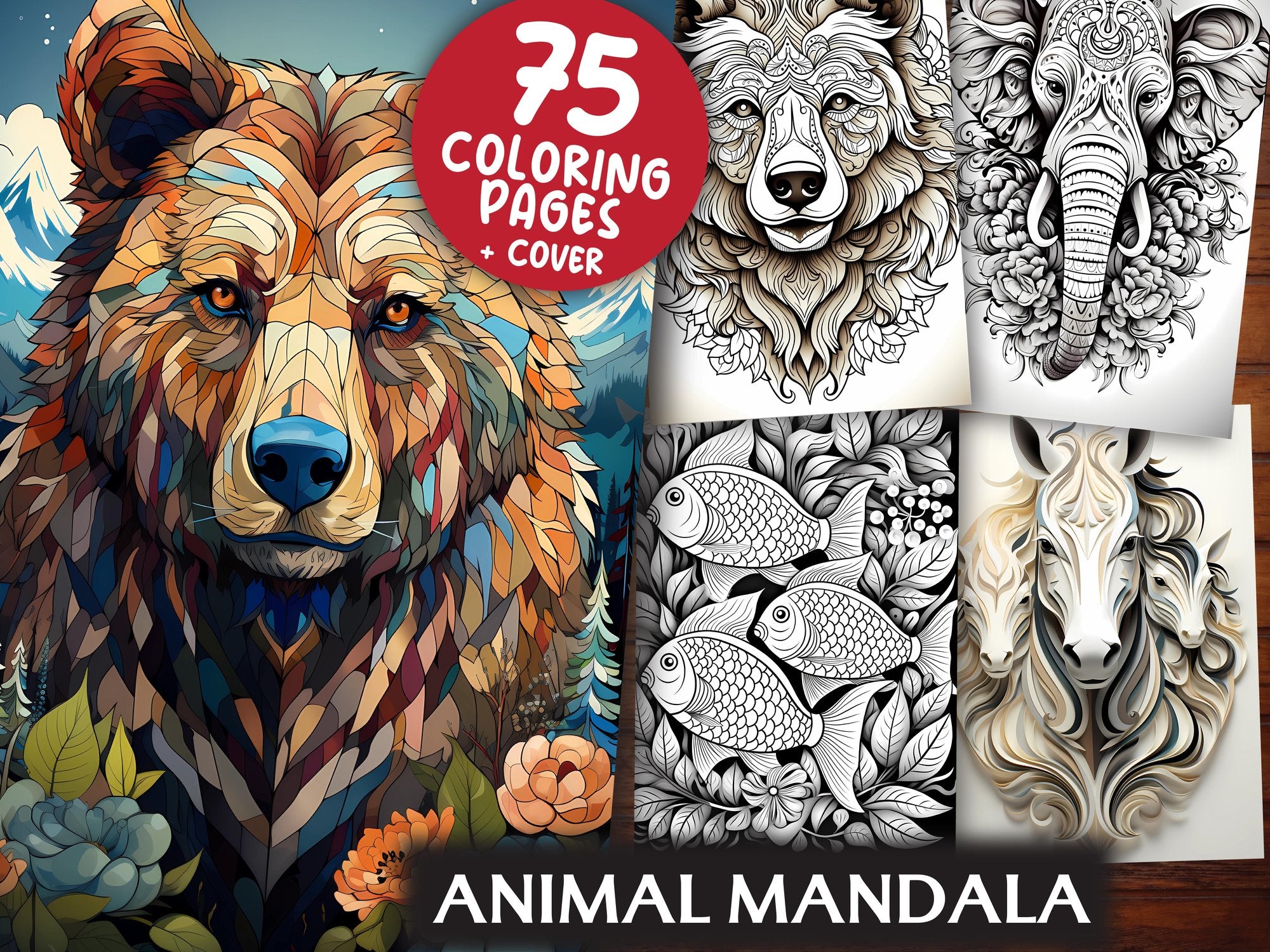 Animal Mandala Coloring Books - CraftNest