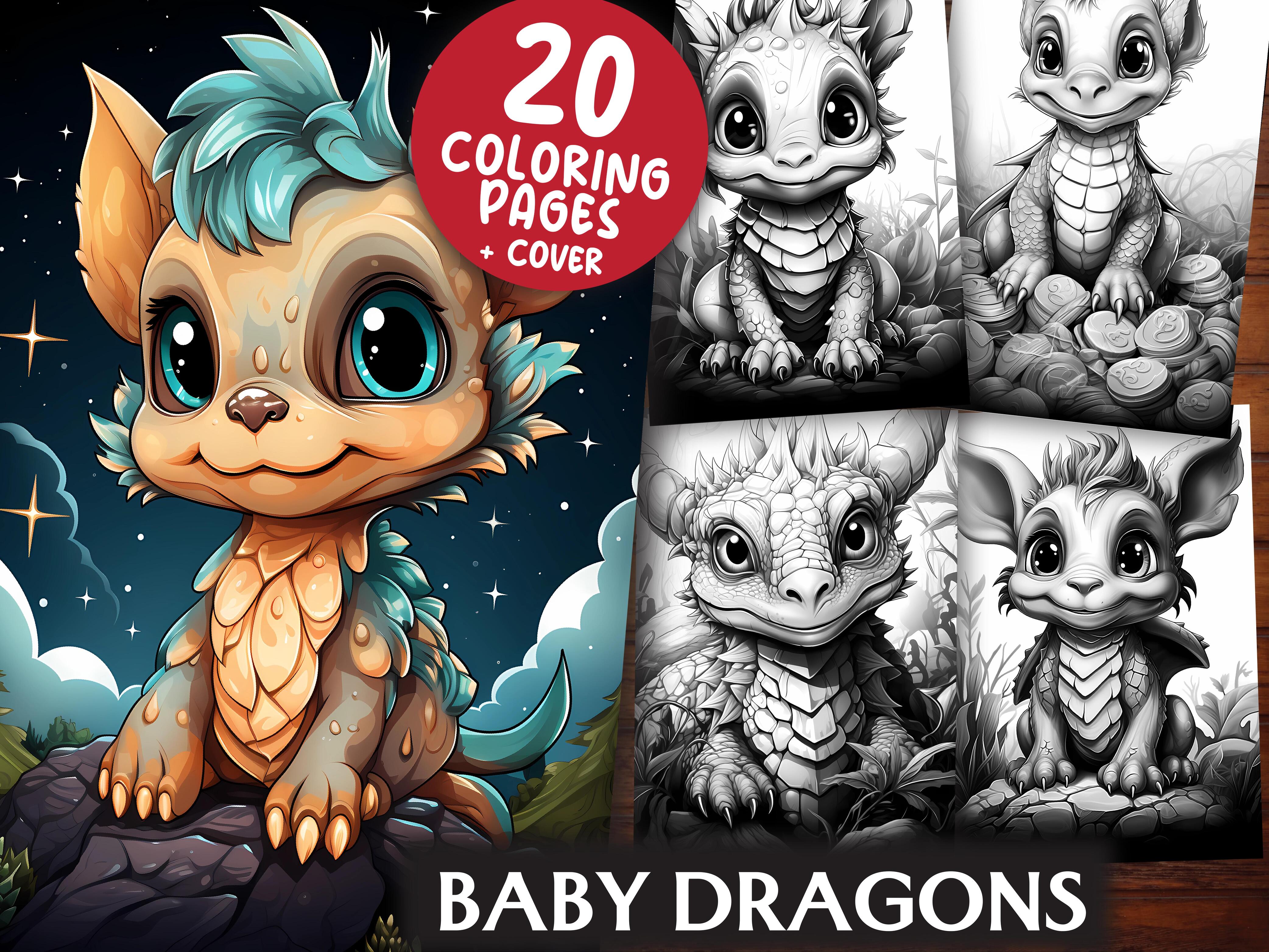 Baby Dragons Coloring Books - CraftNest