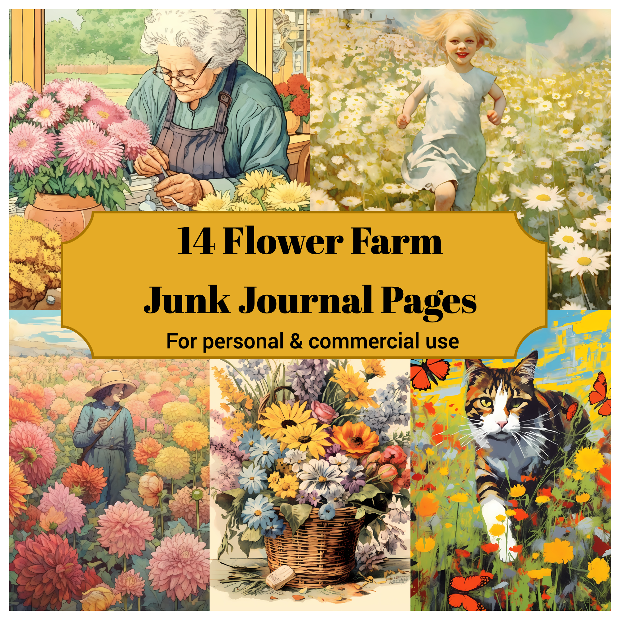 Flower Farming Junk Journal Pages - CraftNest