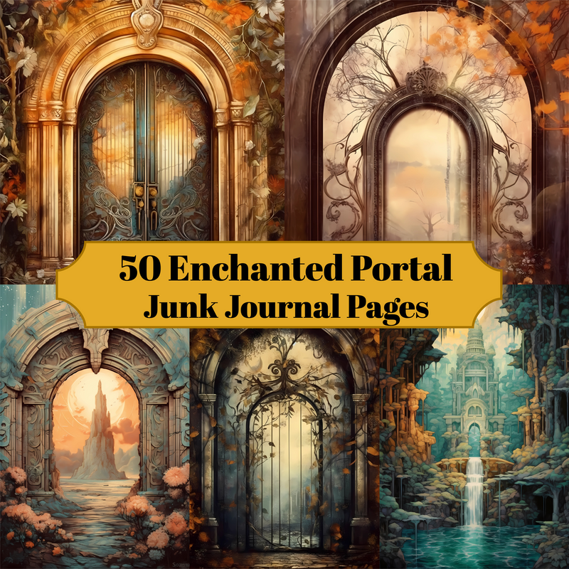 Enchanted Portal Junk Journal Pages - CraftNest