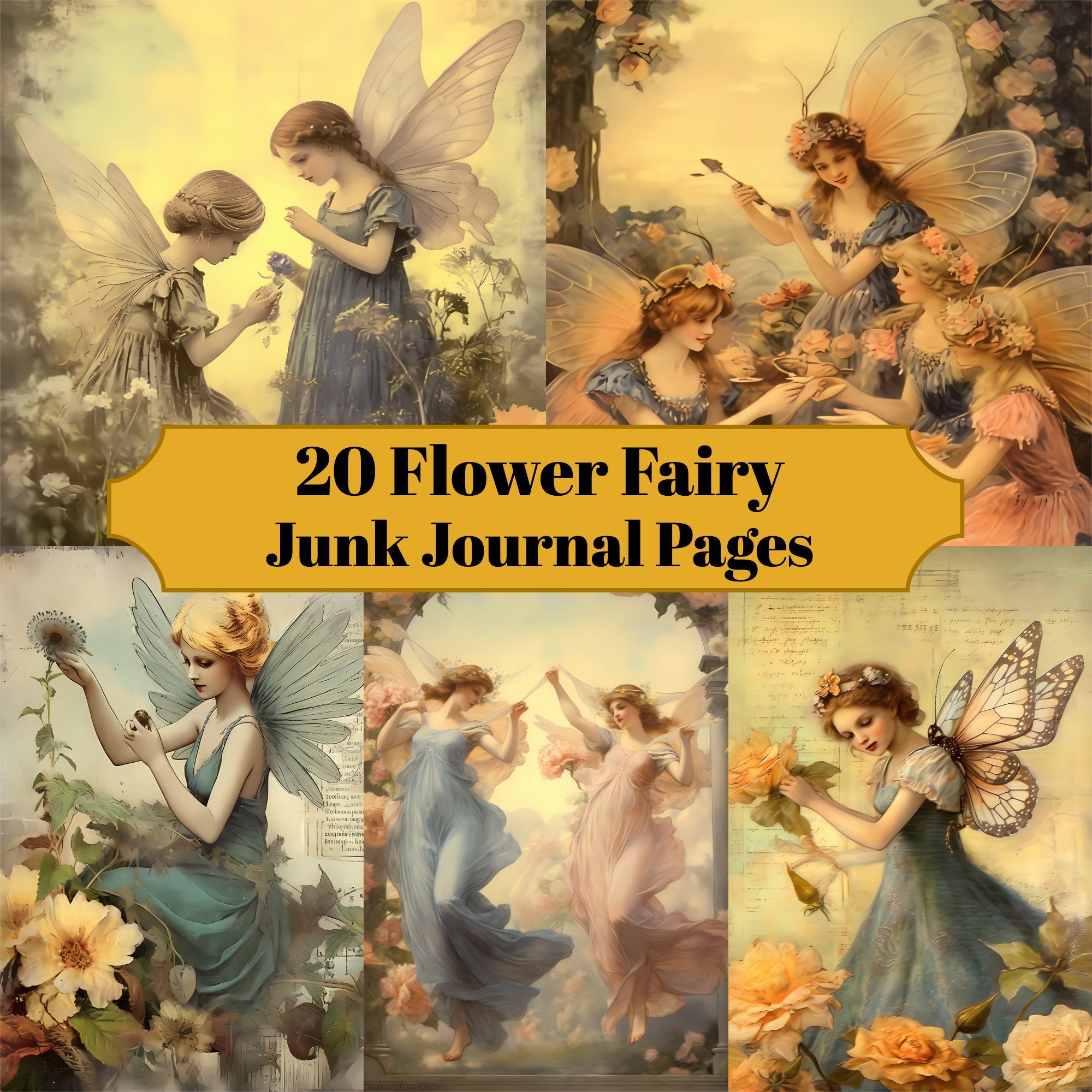Flower Fairies Junk Journal Pages - CraftNest