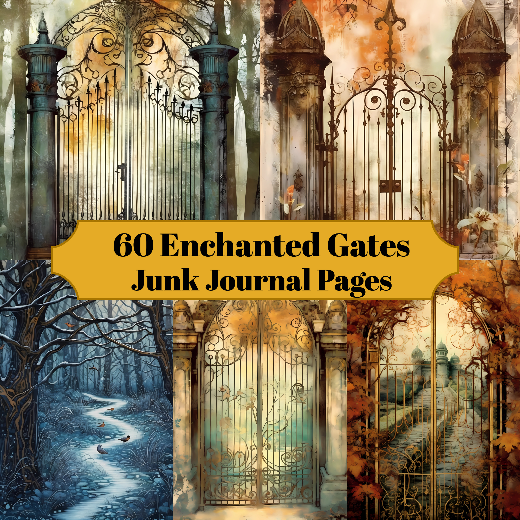 Enchanted Gates Junk Journal Pages - CraftNest