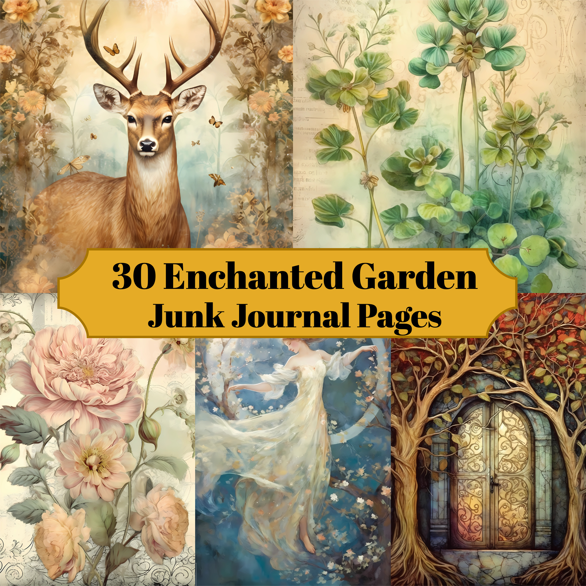 Enchanted Garden Junk Journal Pages - CraftNest