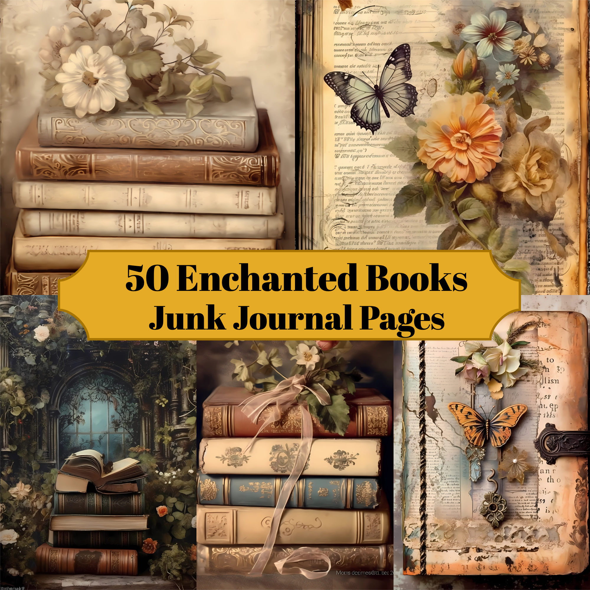 Enchanted Books Junk Journal Pages - CraftNest